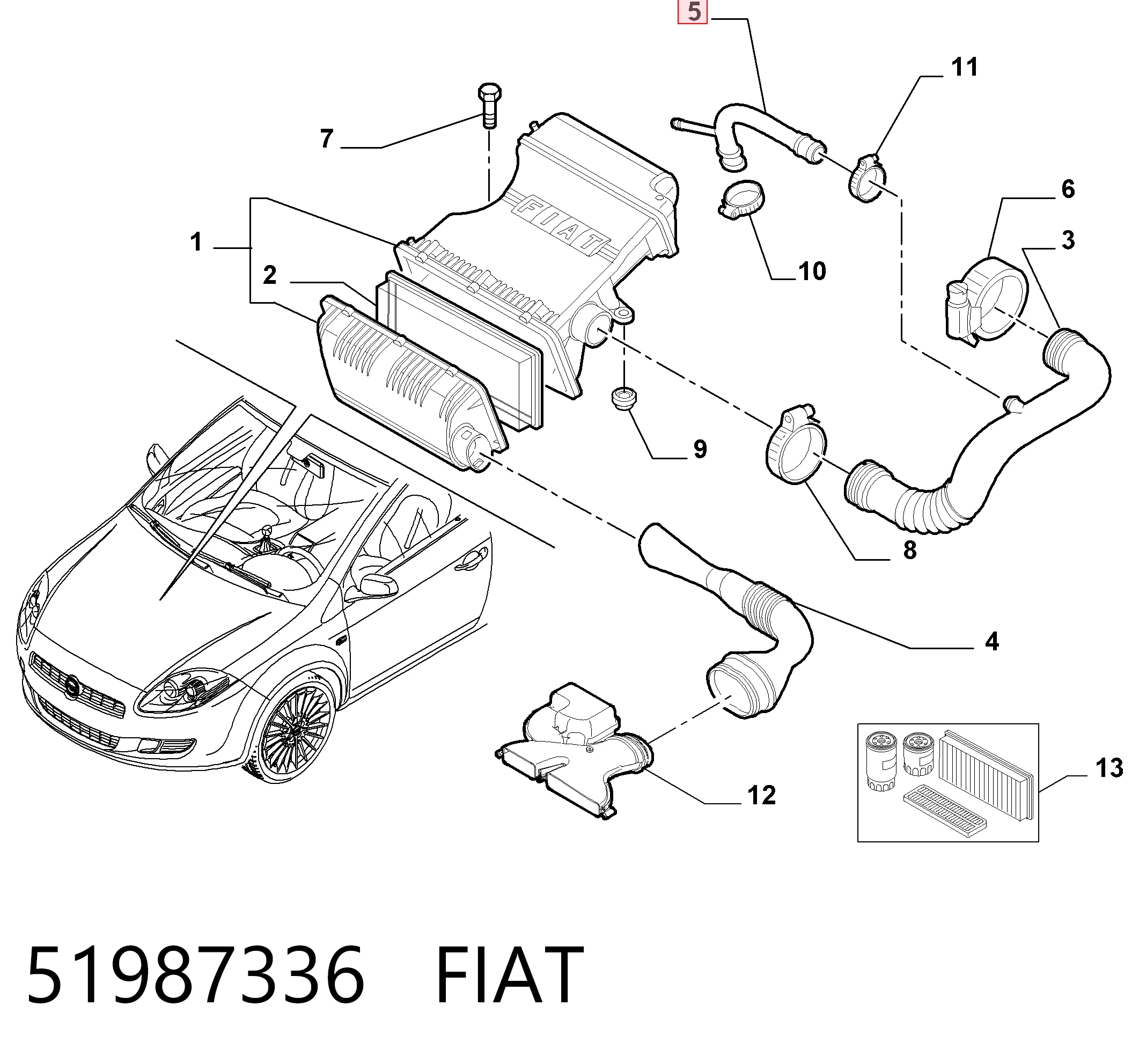 68327662AA Chrysler Шланг для удаления воздуха