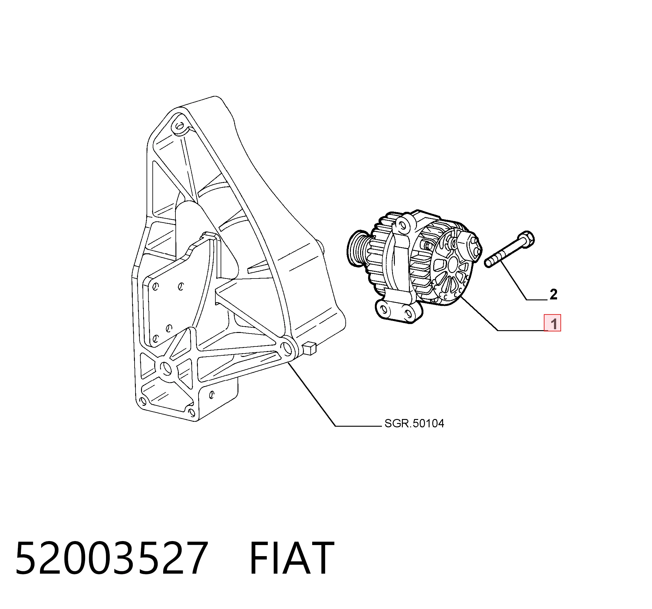 52003527 Fiat/Alfa/Lancia Генератор автомобильный