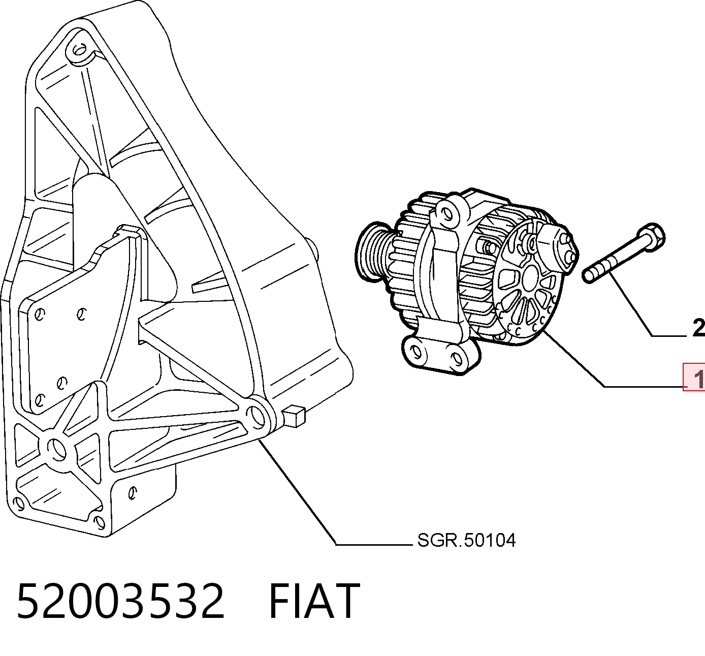 52003532 Fiat/Alfa/Lancia Генератор автомобильный