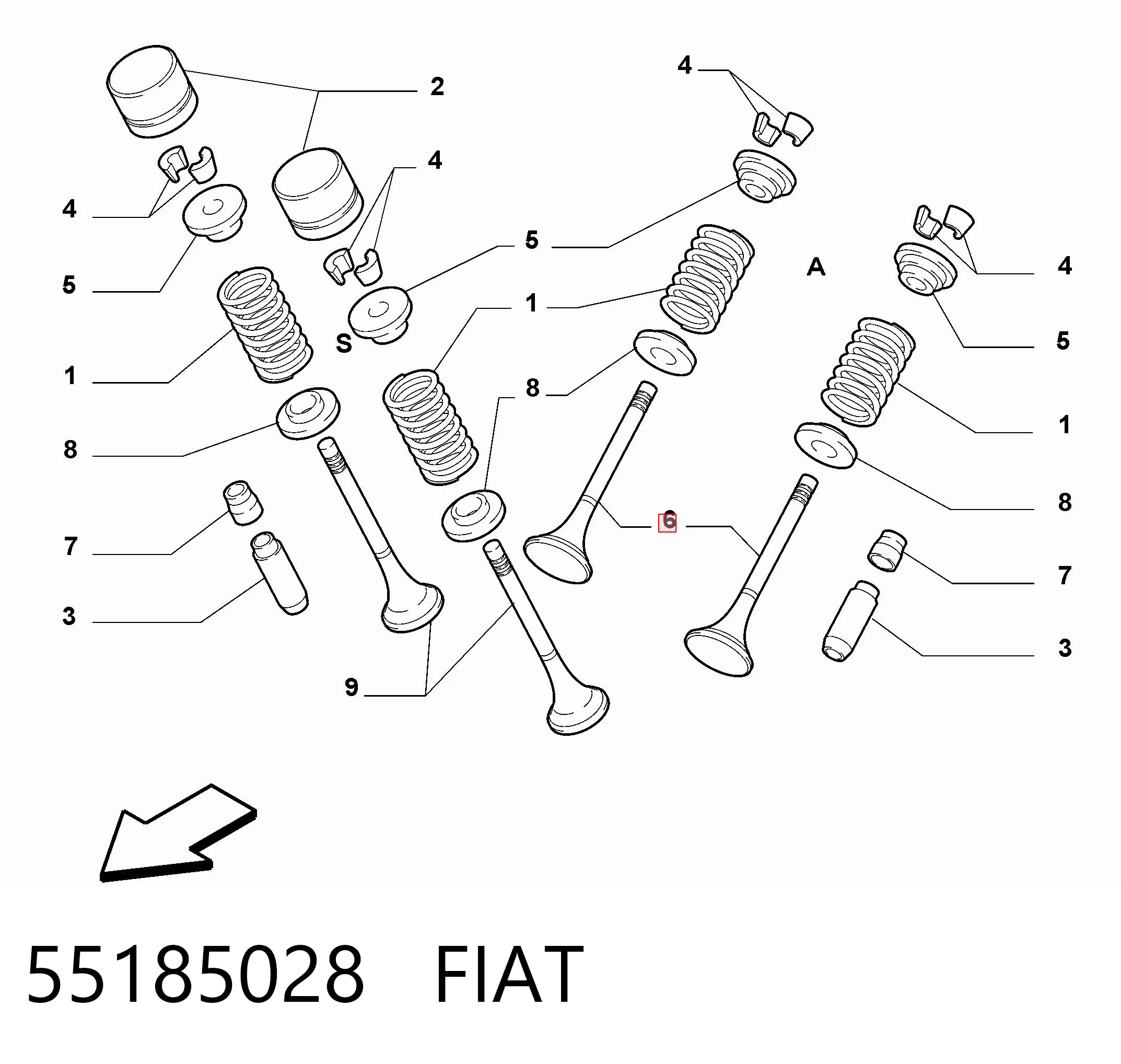 Клапан впускной General Motors 55185028
