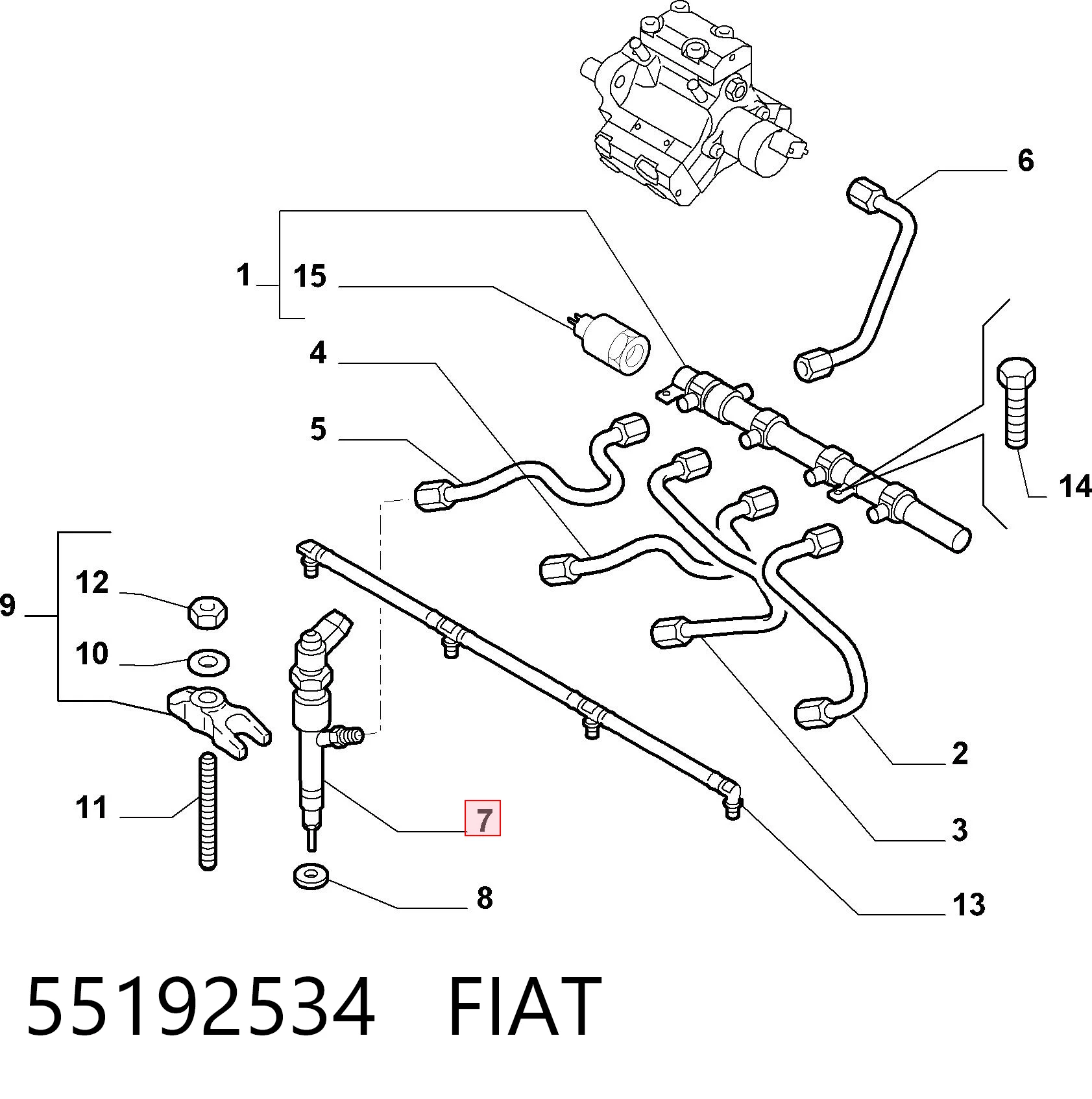 55192534 Fiat/Alfa/Lancia Топливные форсунки