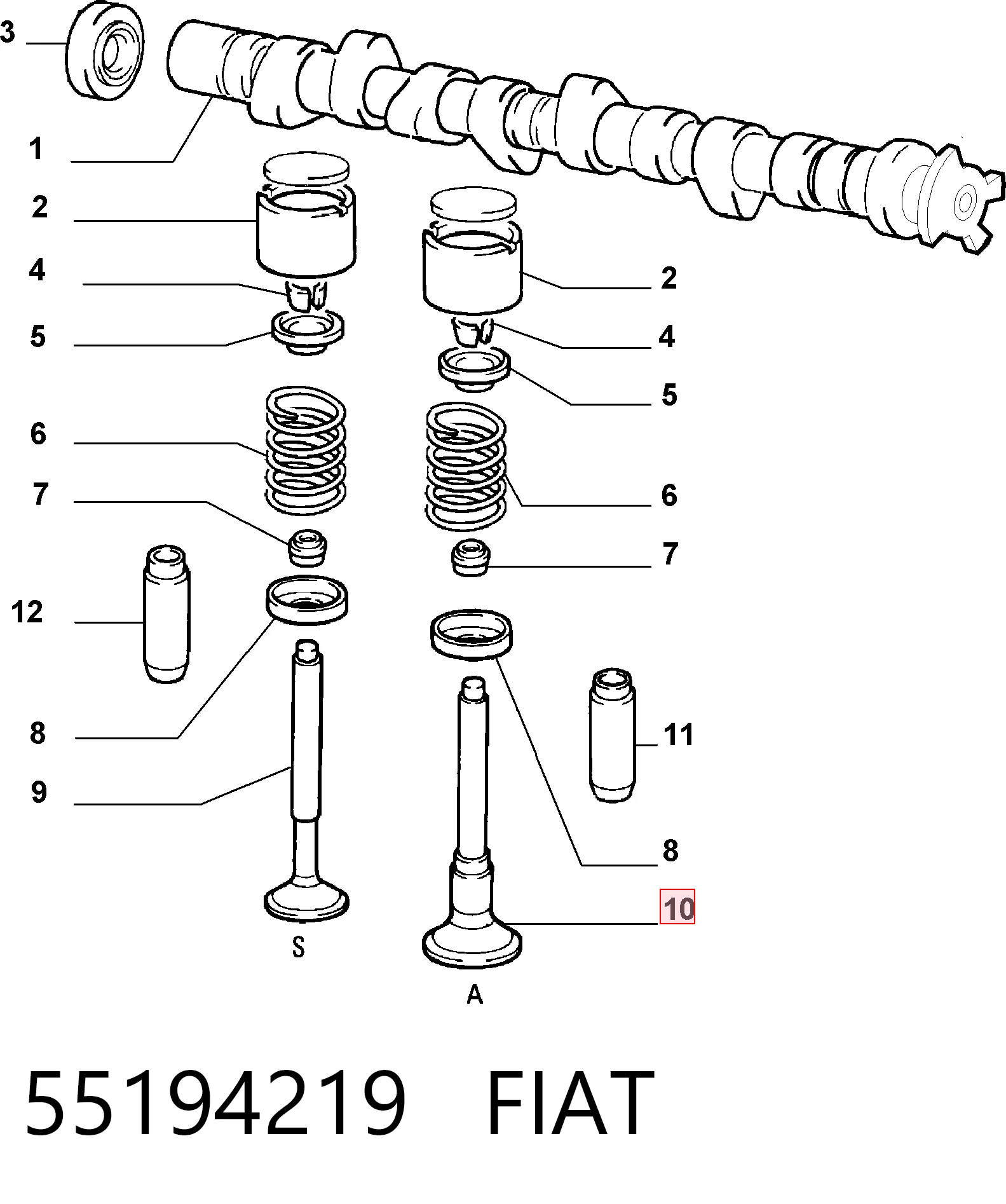 2928SCR Gieffe Впускной клапан