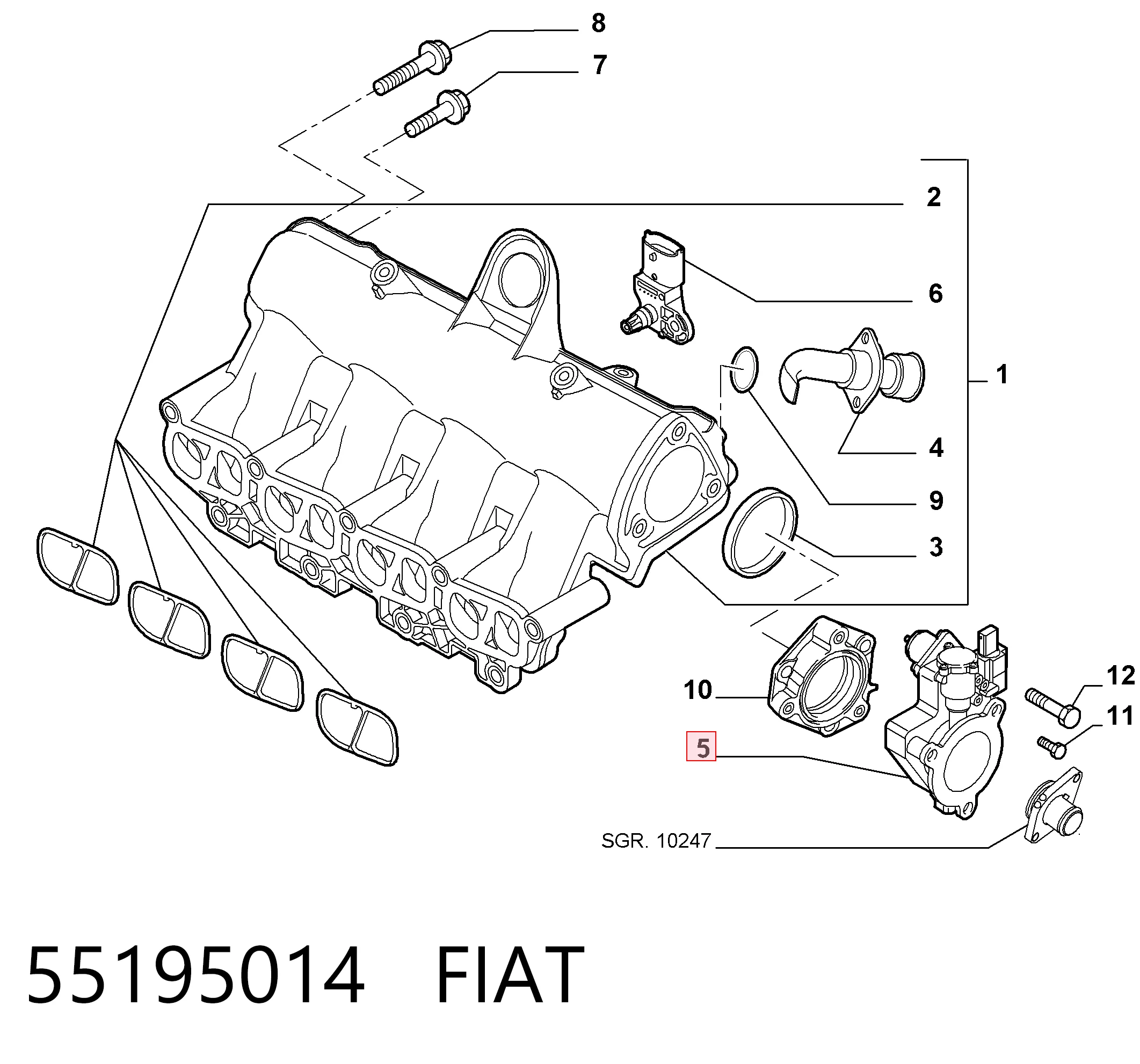 5825246 General Motors Дроссельная заслонка