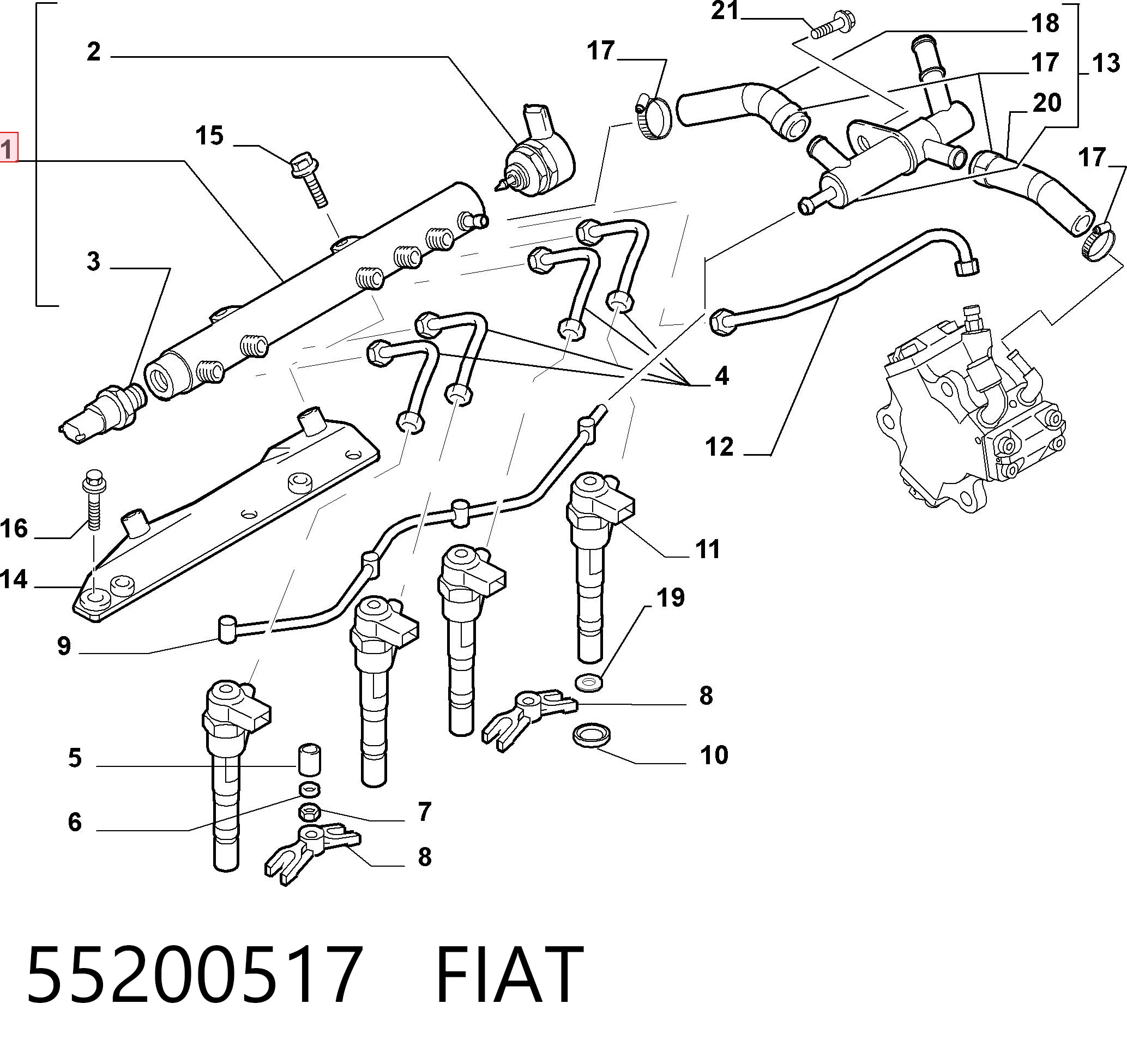 93192559 General Motors Топливная рампа