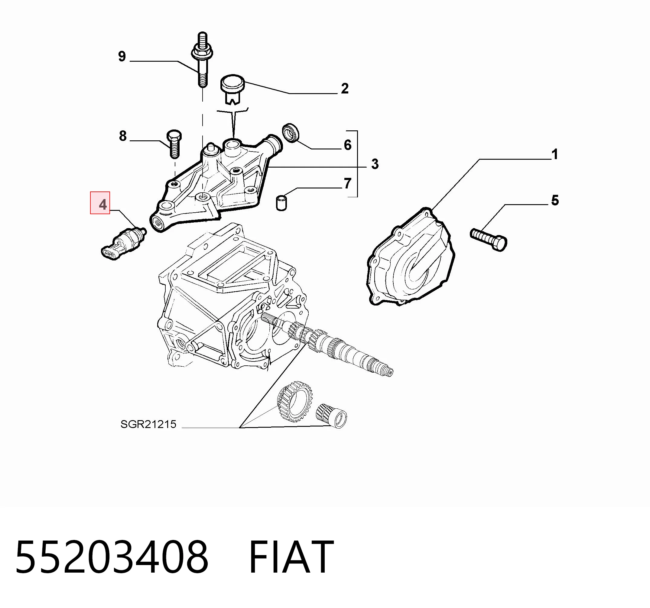 55203408 Fiat/Alfa/Lancia Датчик включения фонарей заднего хода