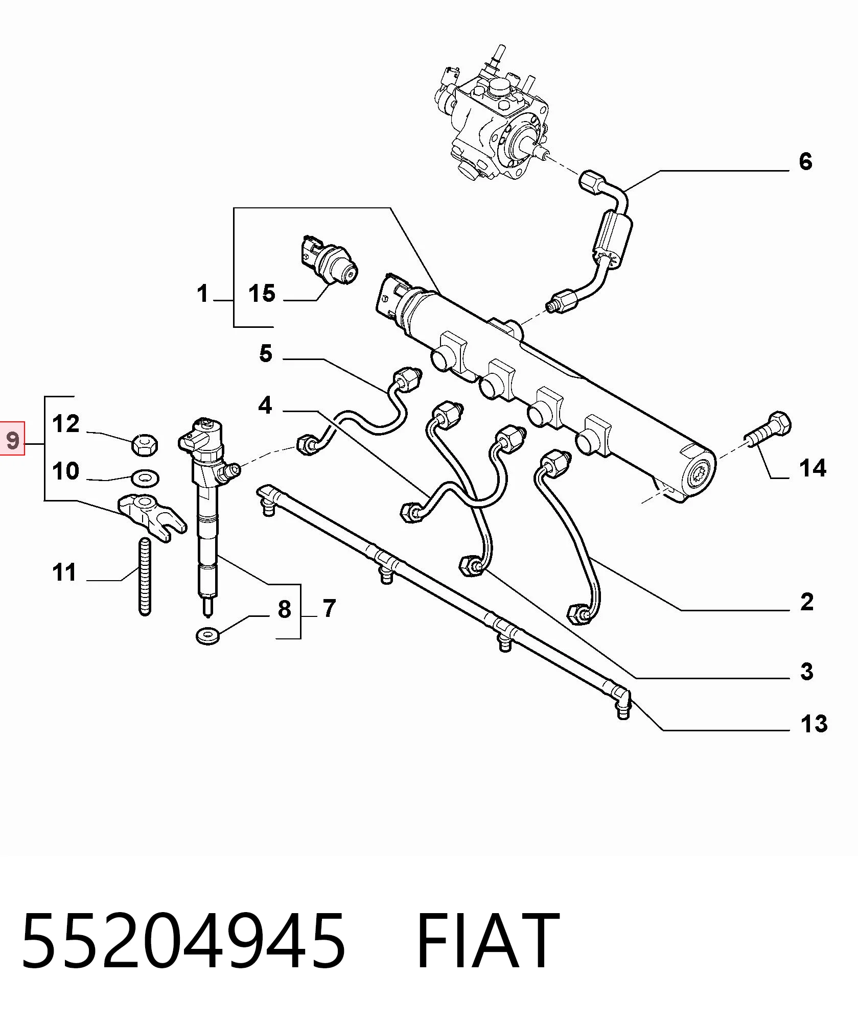 Купить 55248609 Peugeot/Citroen Кронштейн крепления форсунки
