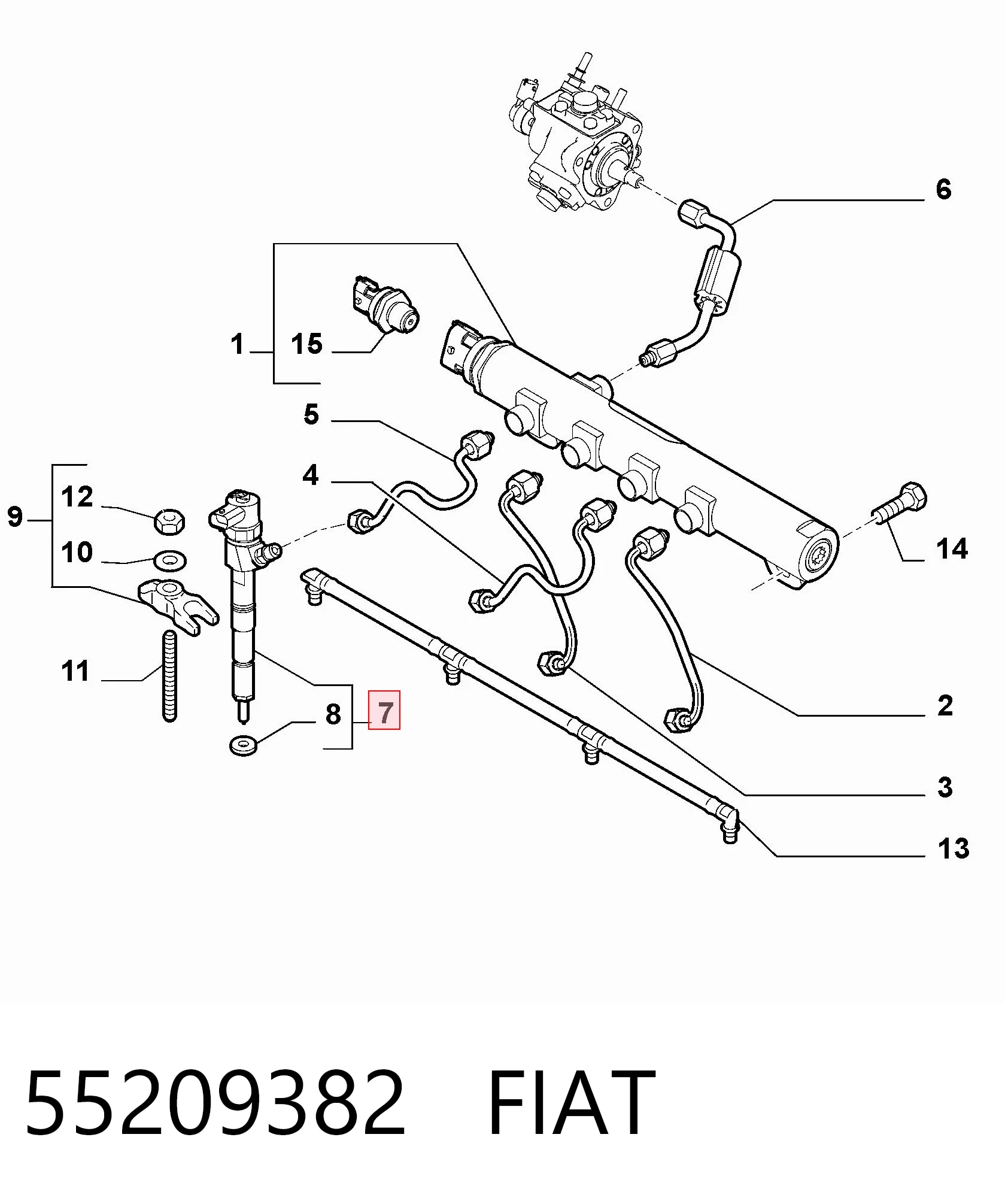 55209382 Fiat/Alfa/Lancia Топливные форсунки