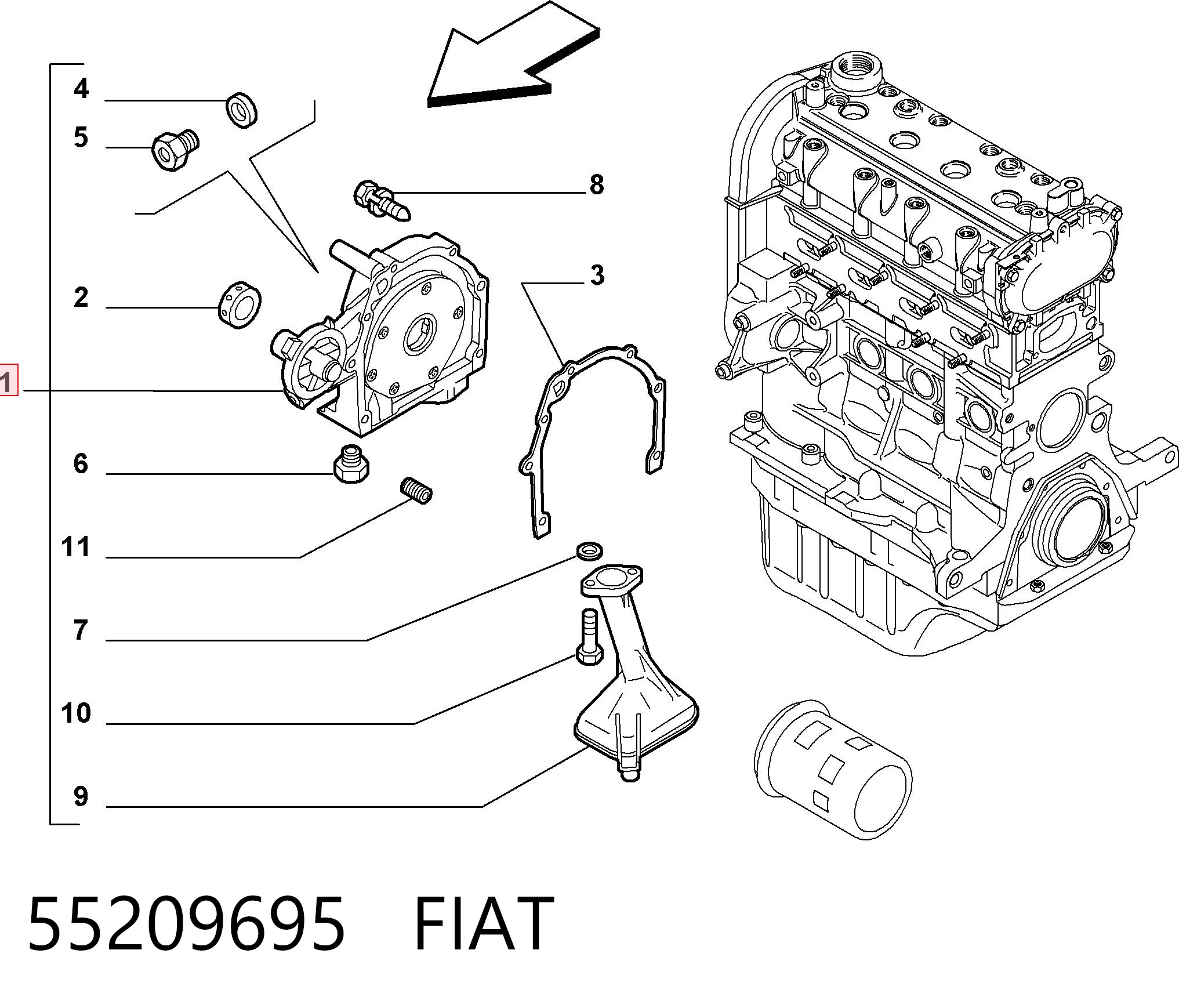 Купить 95531320 Peugeot/Citroen Насос маслозакачивающий