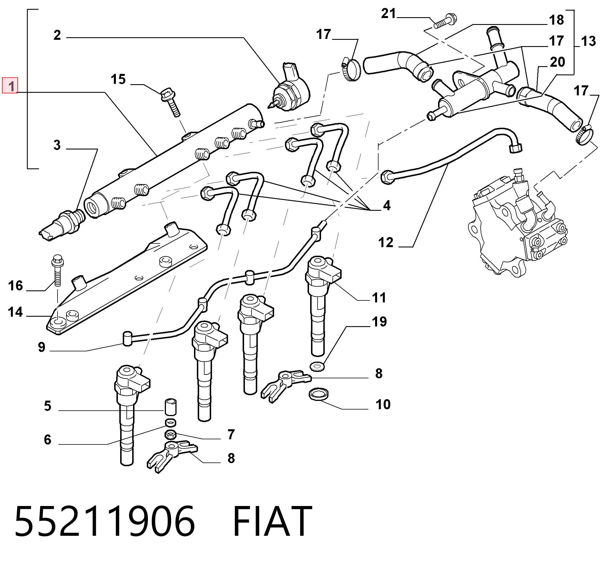 Распределитель топлива General Motors 93192559 цена, от 172.62 USD