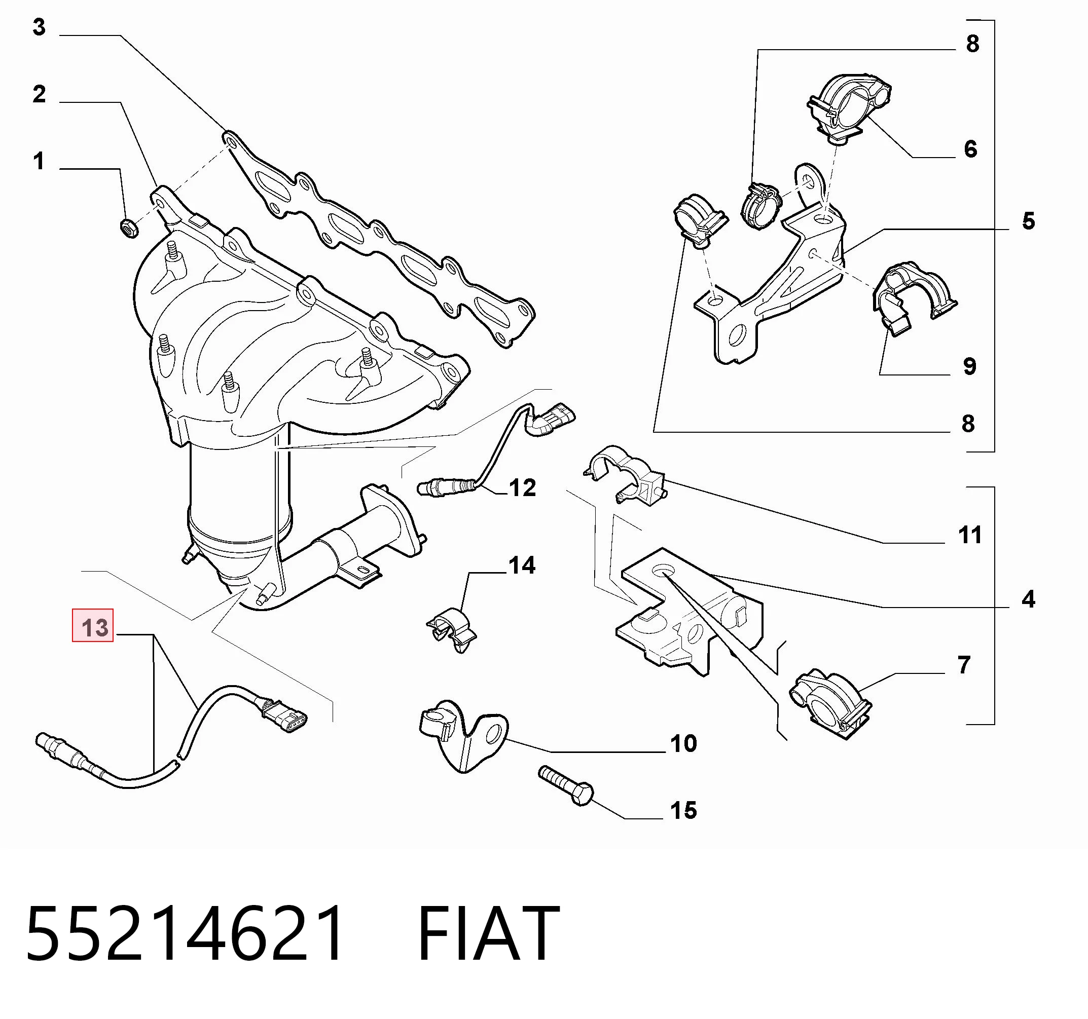 Лямбдазонд, датчик кислорода после катализатора General Motors 95510477 цена, от 48.54 USD