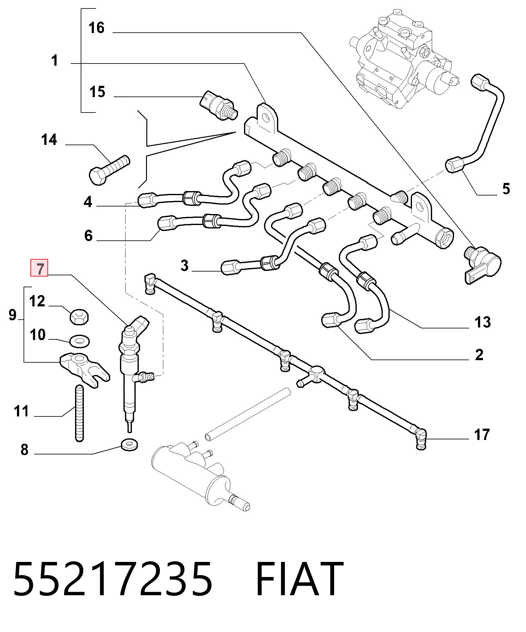 55217235 Fiat/Alfa/Lancia Топливные форсунки