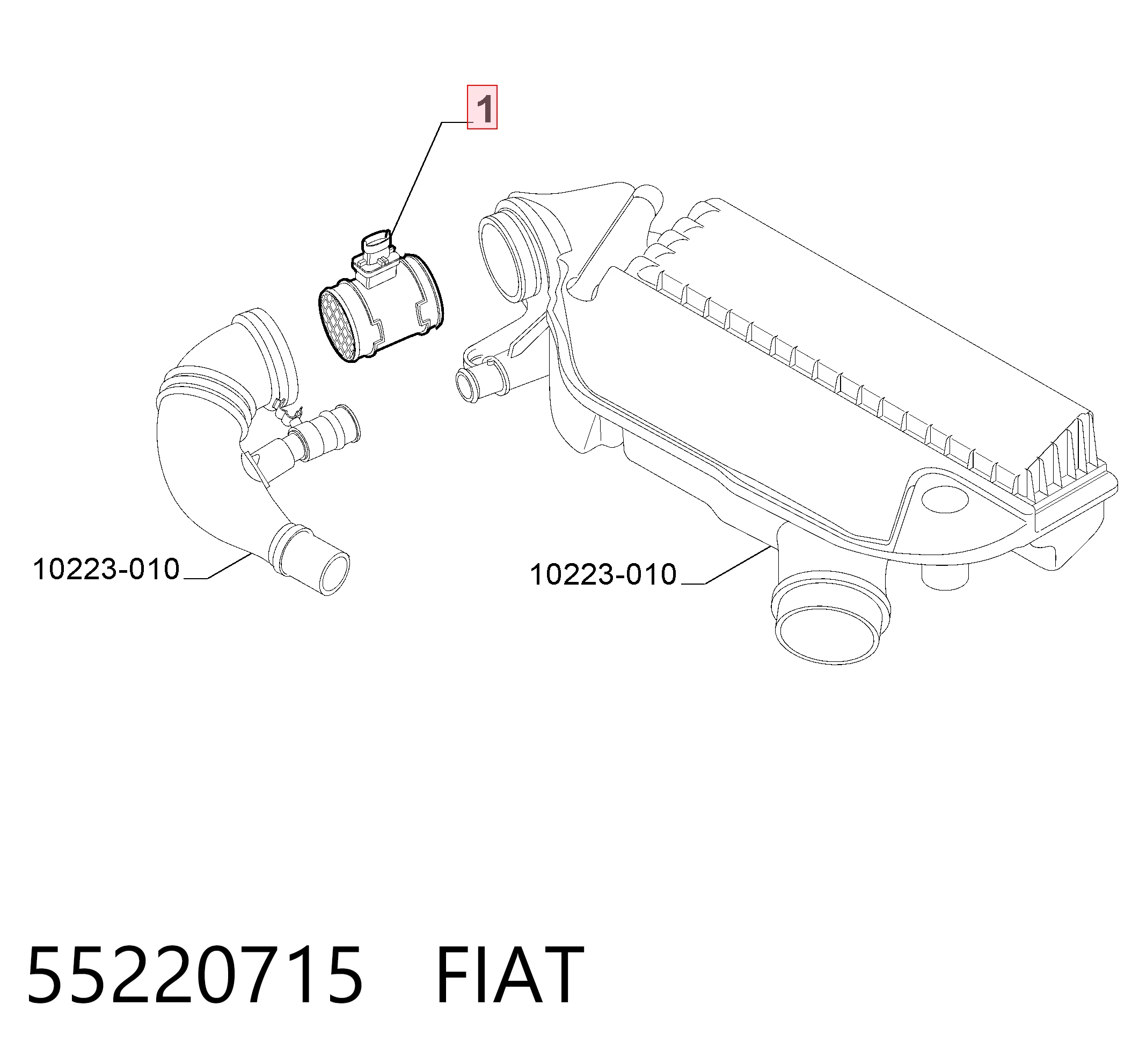 55220715 Fiat/Alfa/Lancia Датчик расхода воздуха