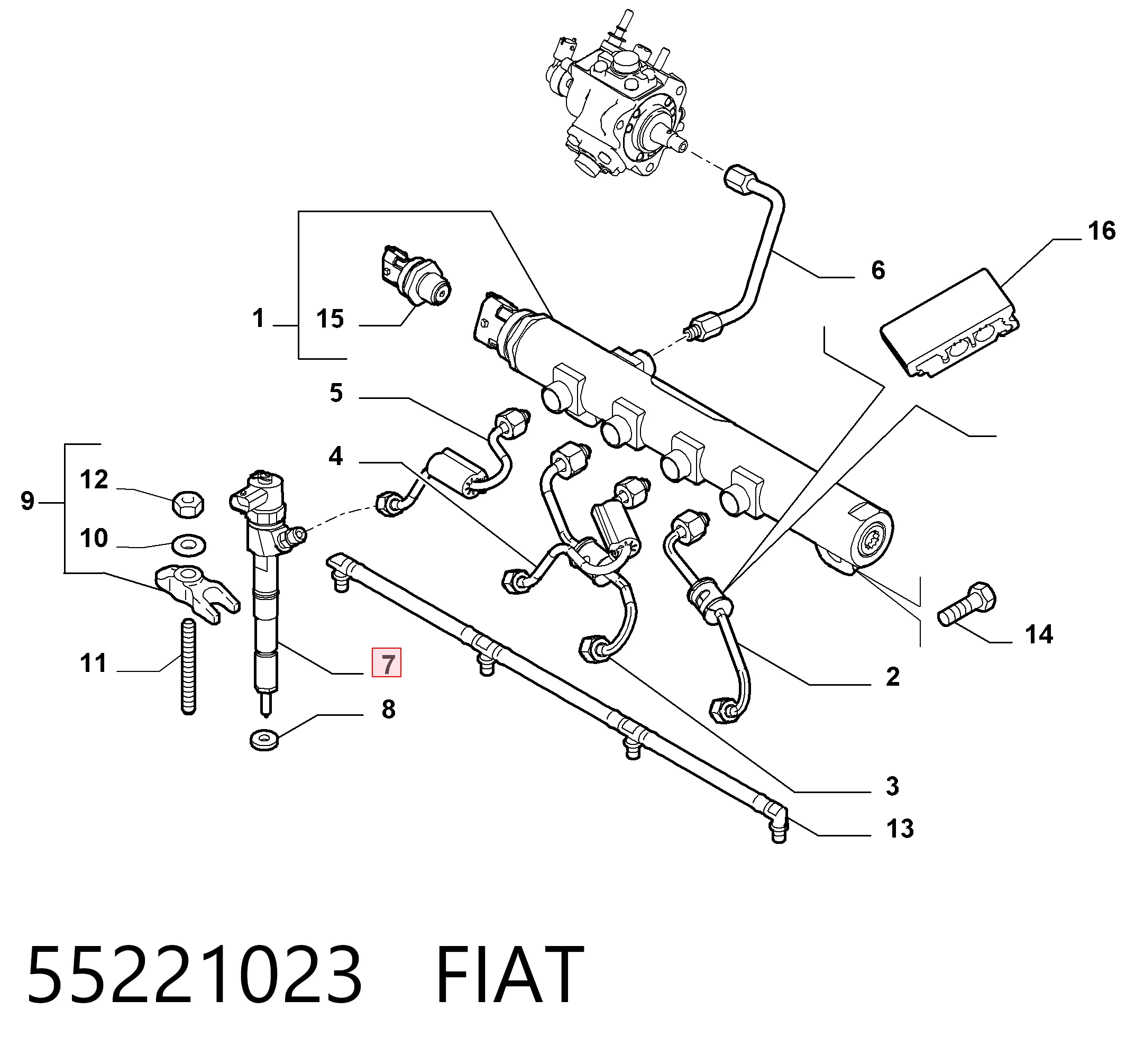 55221023 Fiat/Alfa/Lancia Топливные форсунки