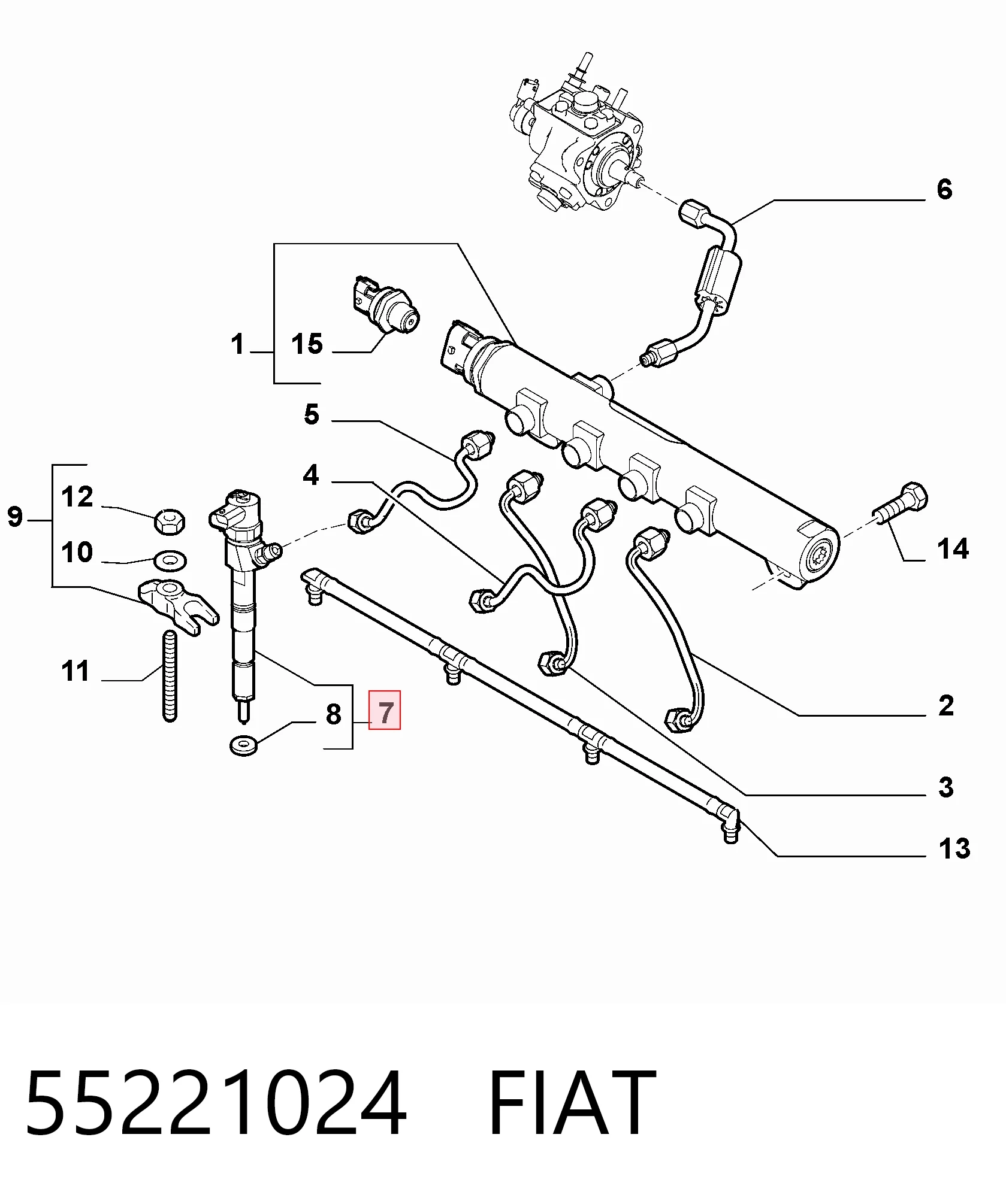 55221024 Fiat/Alfa/Lancia Топливные форсунки