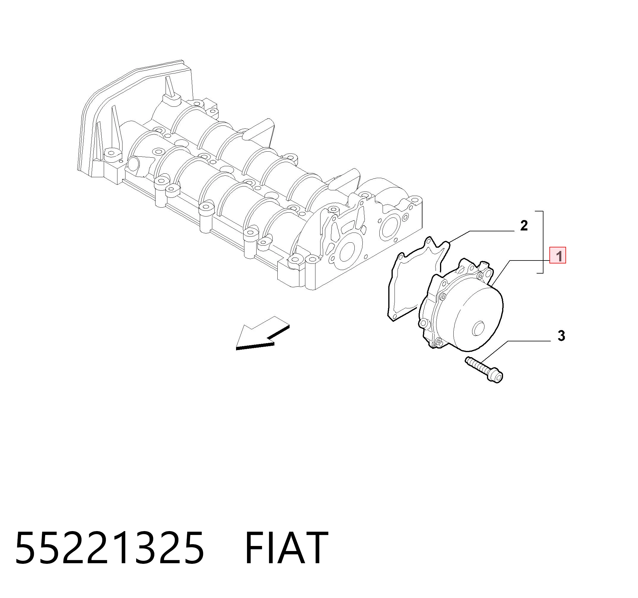 55221325 Fiat/Alfa/Lancia Механический вакуумный насос