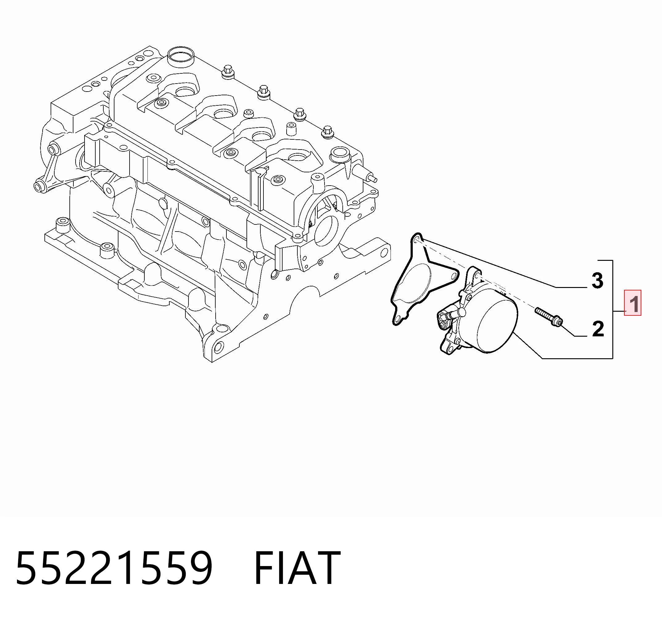 55221559 Fiat/Alfa/Lancia Механический вакуумный насос