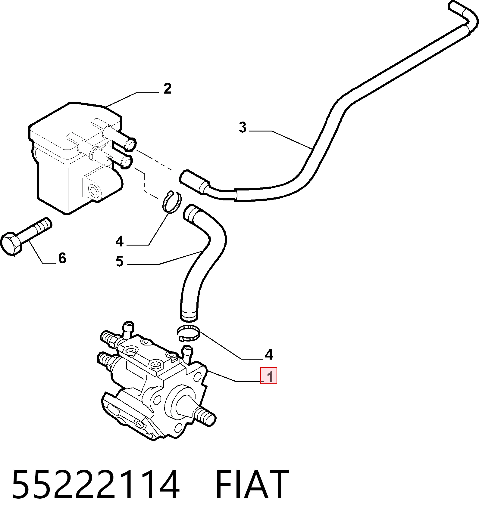 55222114 Fiat/Alfa/Lancia Насос топливный высокого давления (ТНВД)