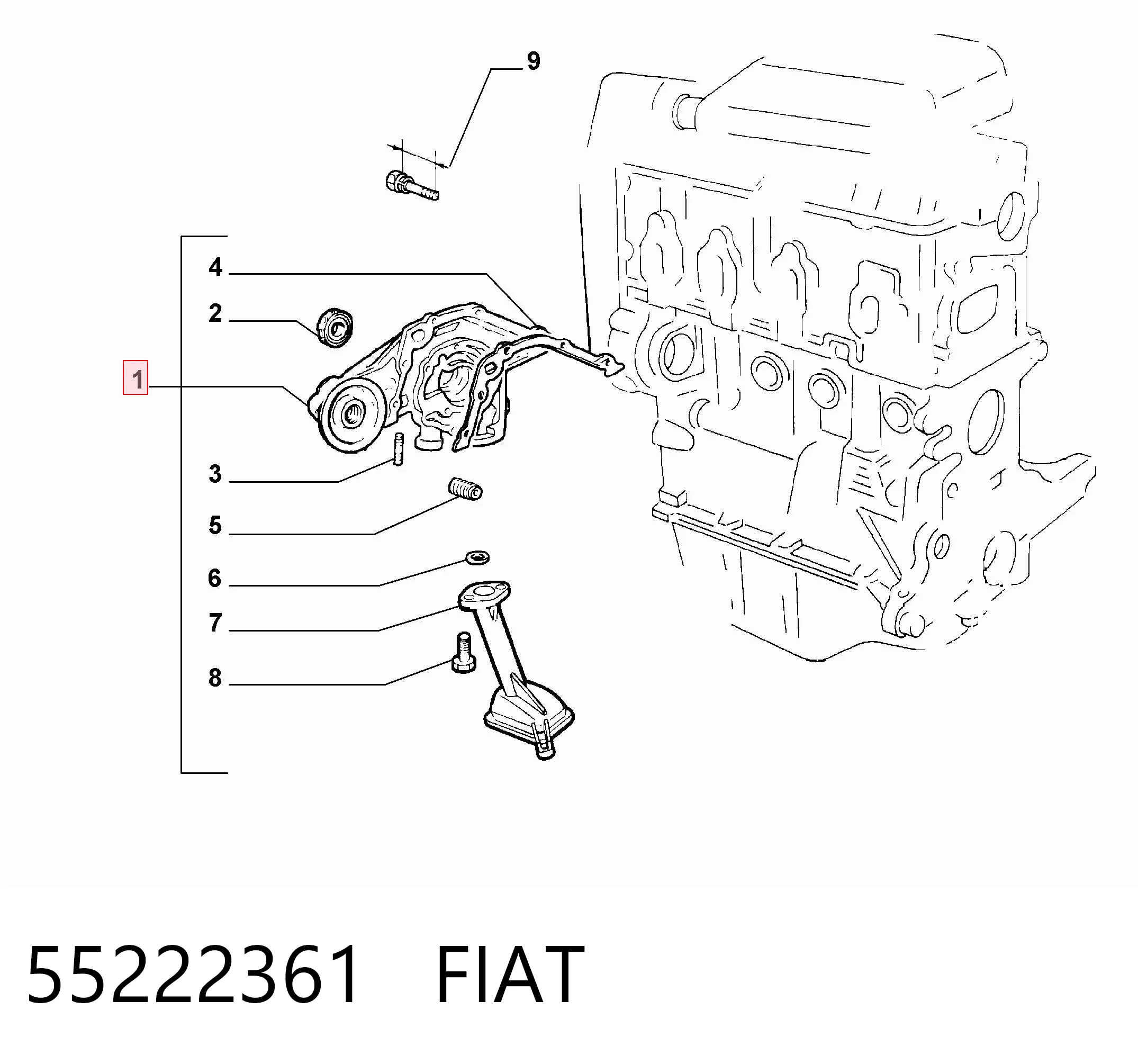Масляный насос 95531320 Peugeot/Citroen