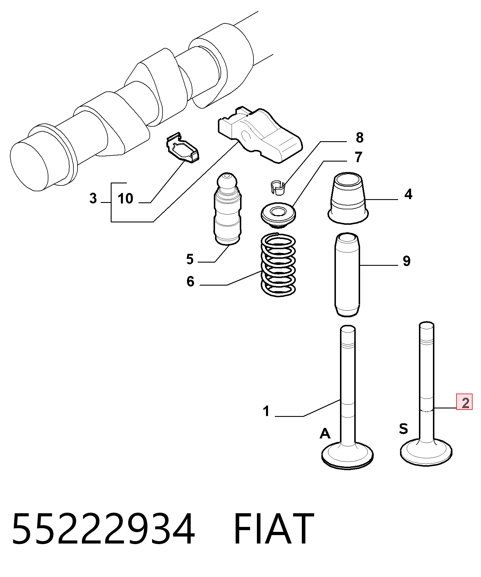 Выпускной клапан двигателя General Motors 55190249 цена, от 7.88 USD