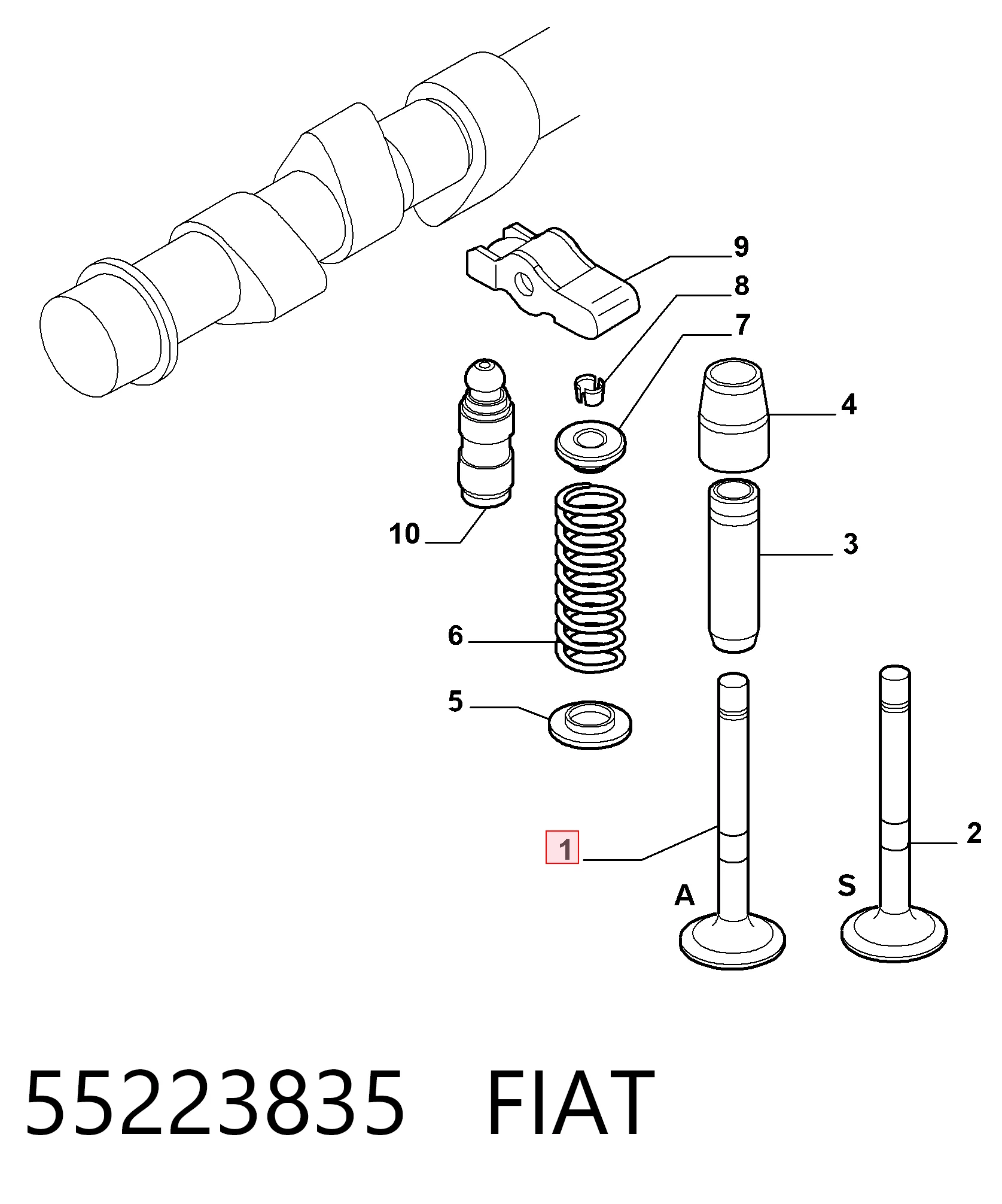 Купить 2944SCR Gieffe Впускной клапан