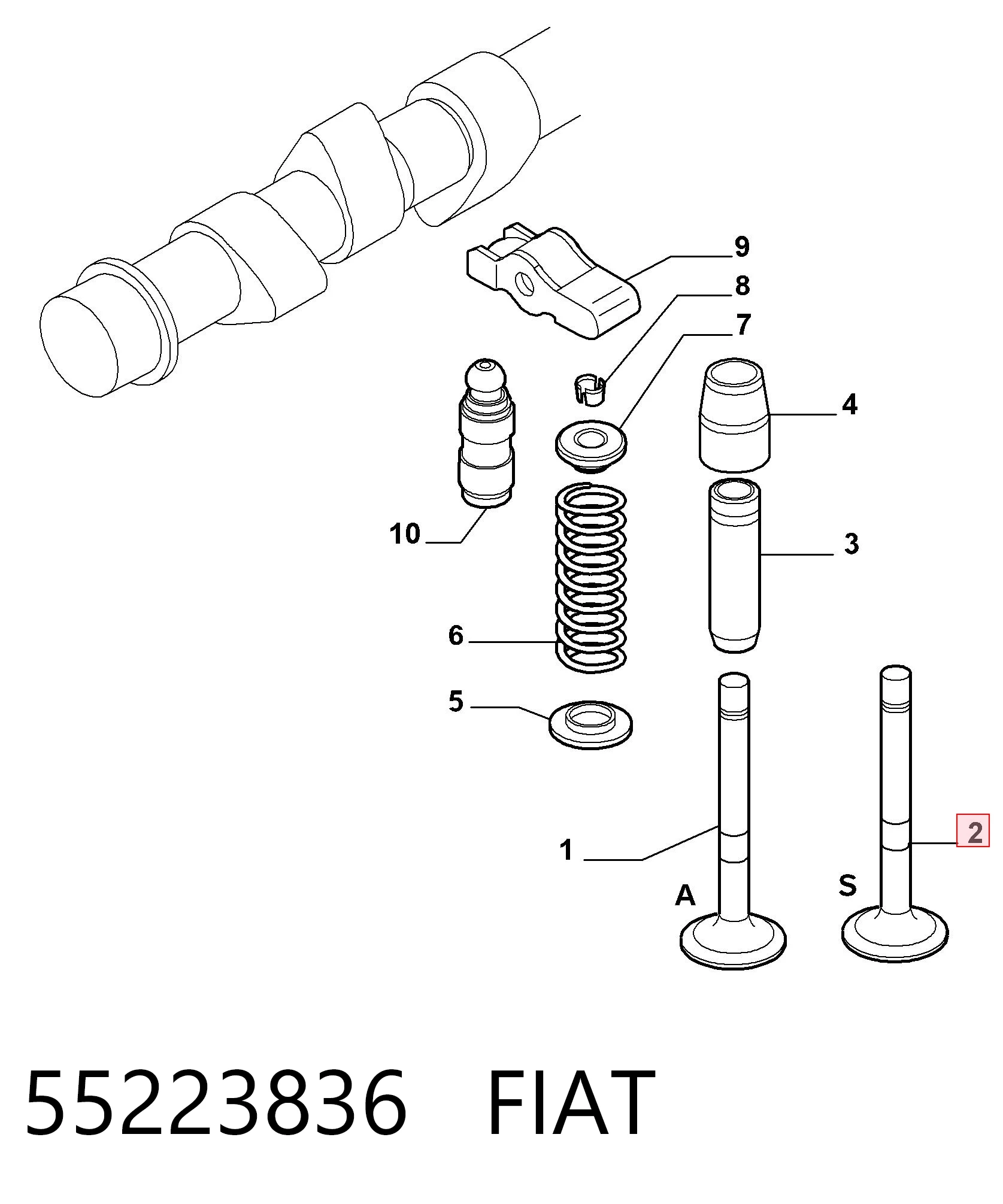 55223836 Chrysler Выхлопной клапан