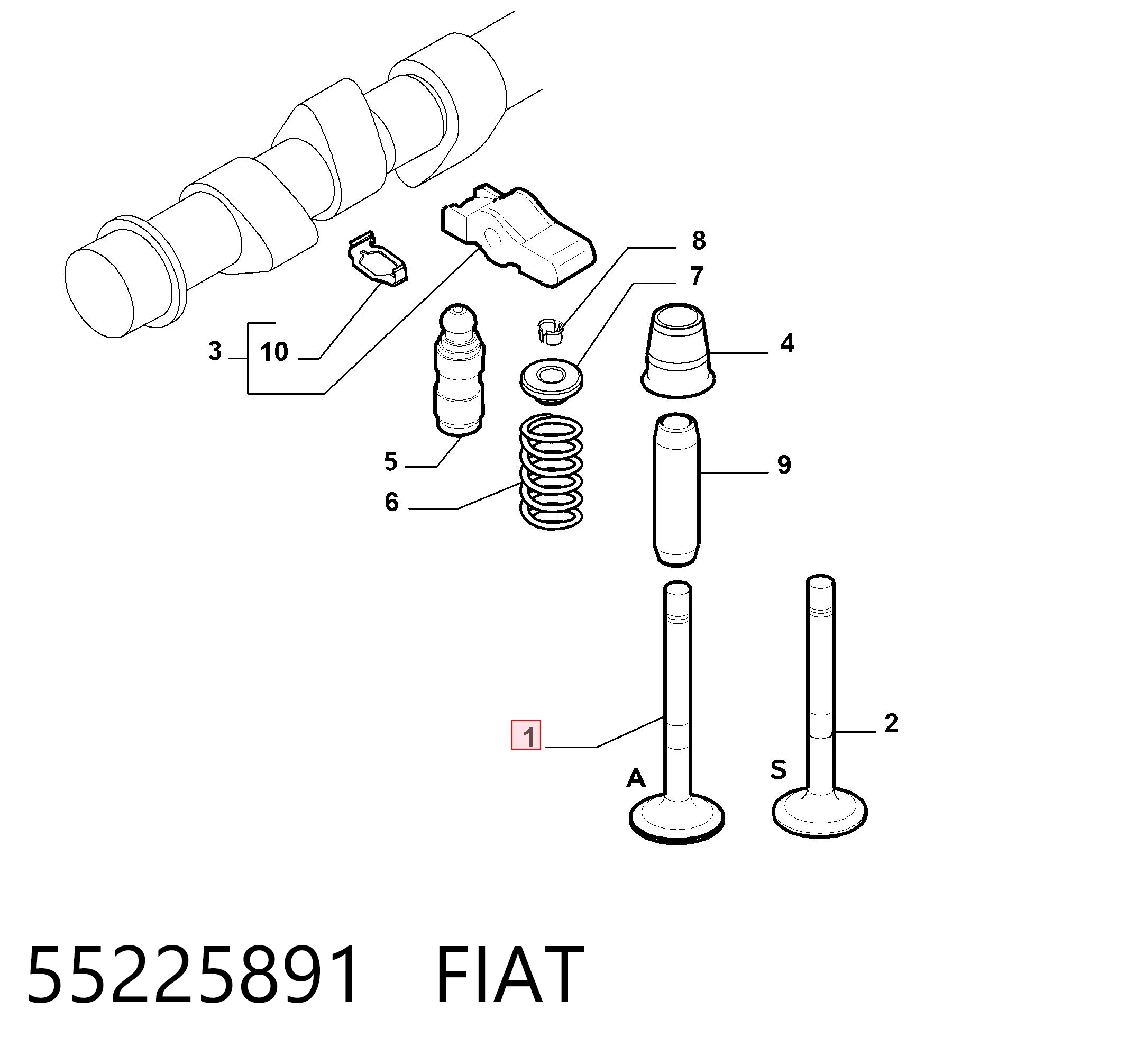 Клапан впускной Freccia 6590SCR