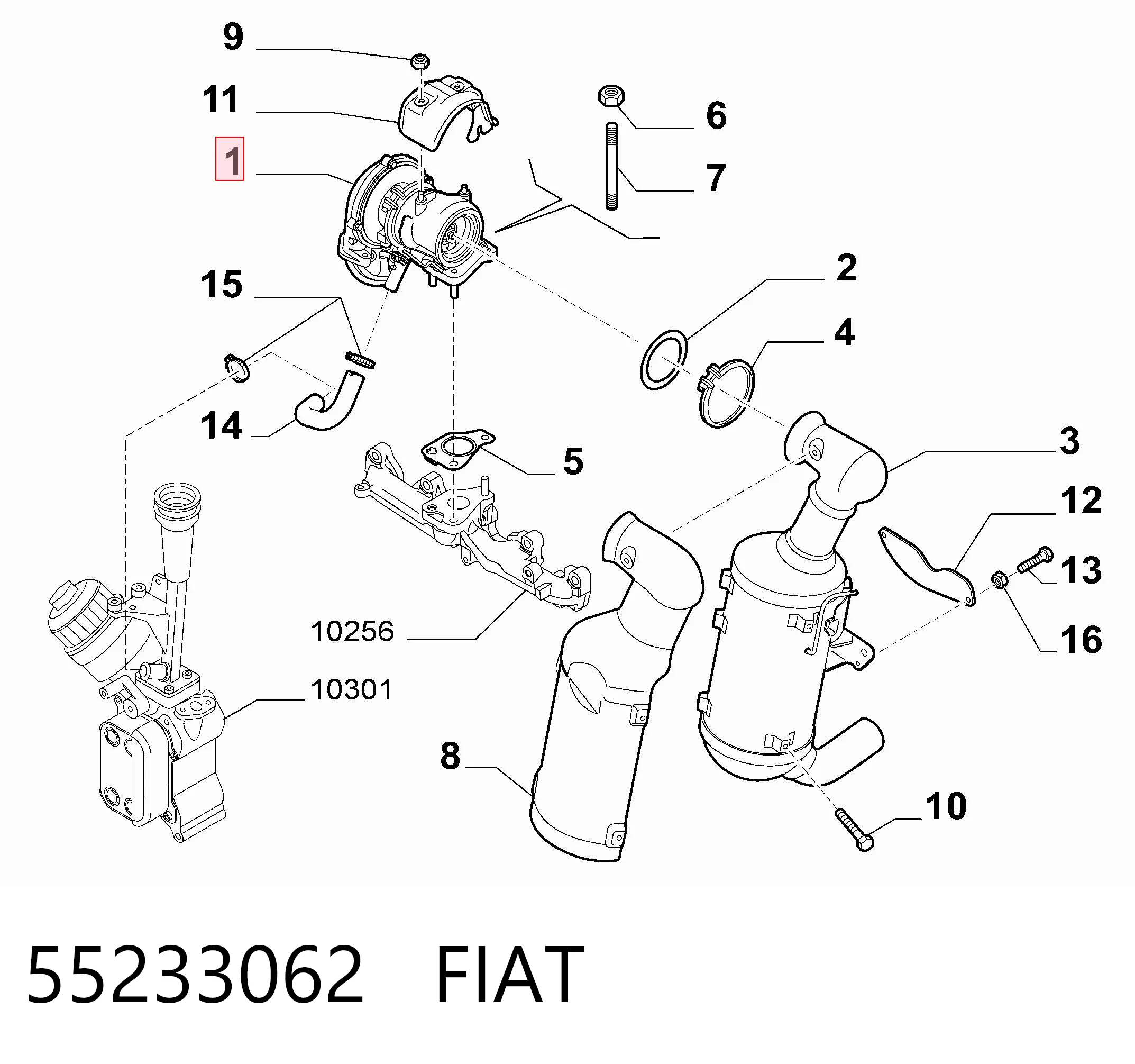 55233062 Fiat/Alfa/Lancia Турбонаддув
