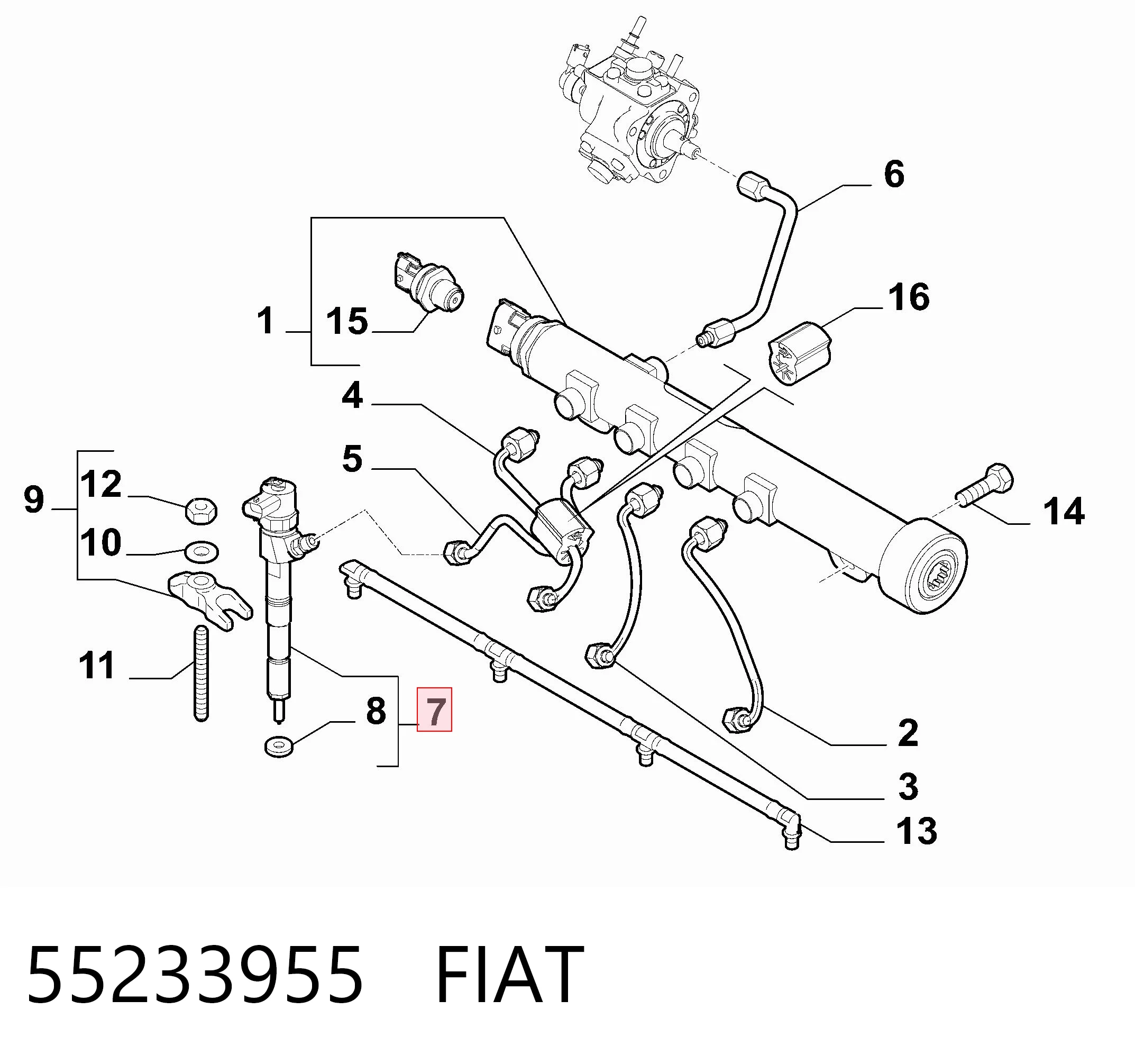 55233955 Fiat/Alfa/Lancia Топливные форсунки