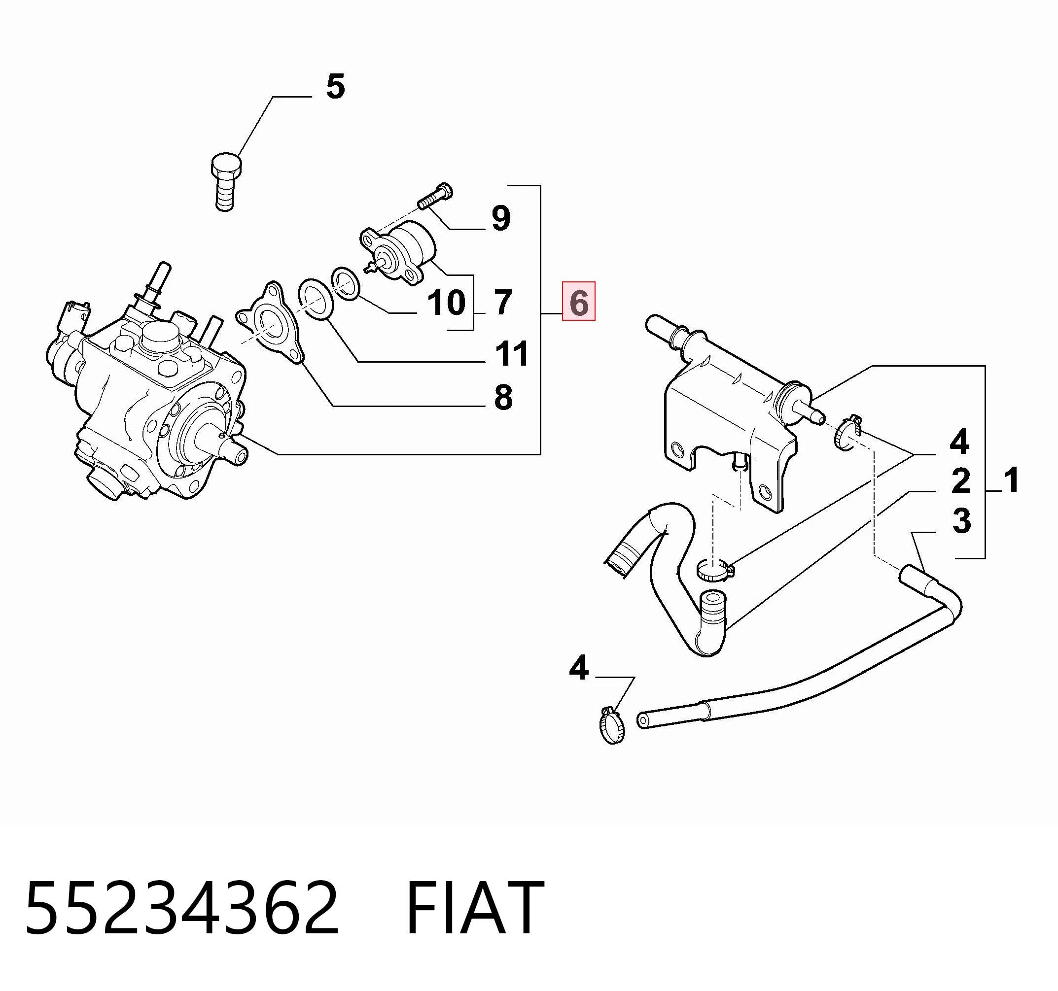 Насос топливный высокого давления Peugeot/Citroen 55234362