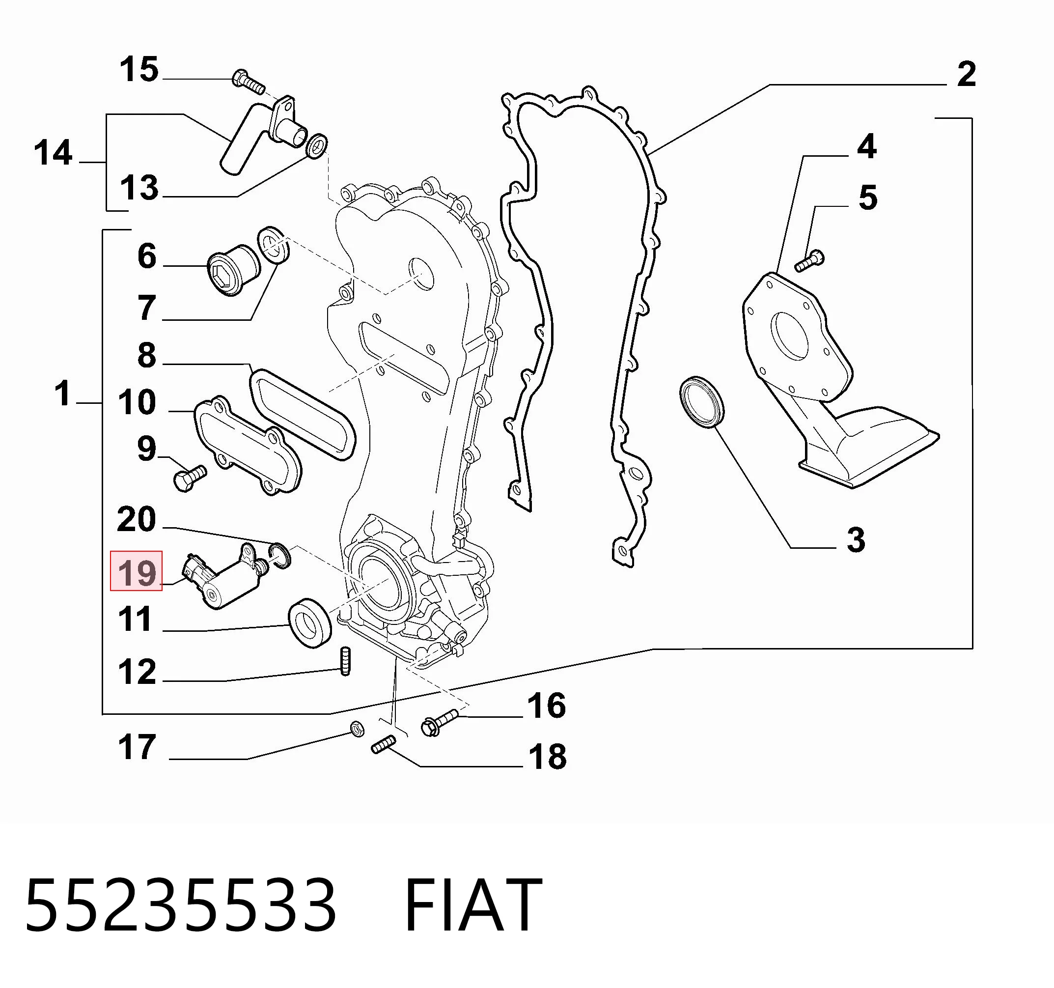 55596092 Peugeot/Citroen Клапан регулировки давления масла