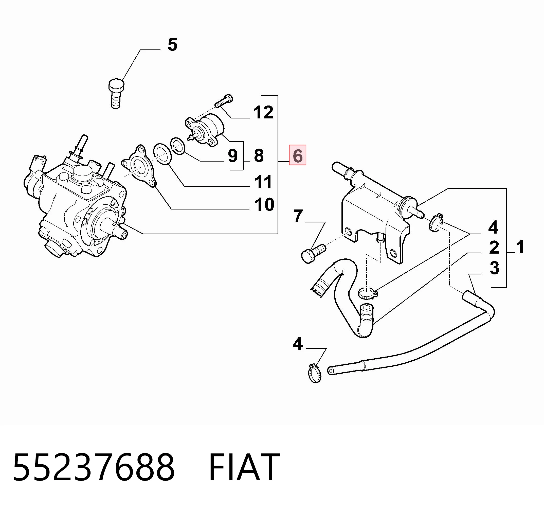 55234362 Peugeot/Citroen Насос топливный высокого давления (ТНВД)