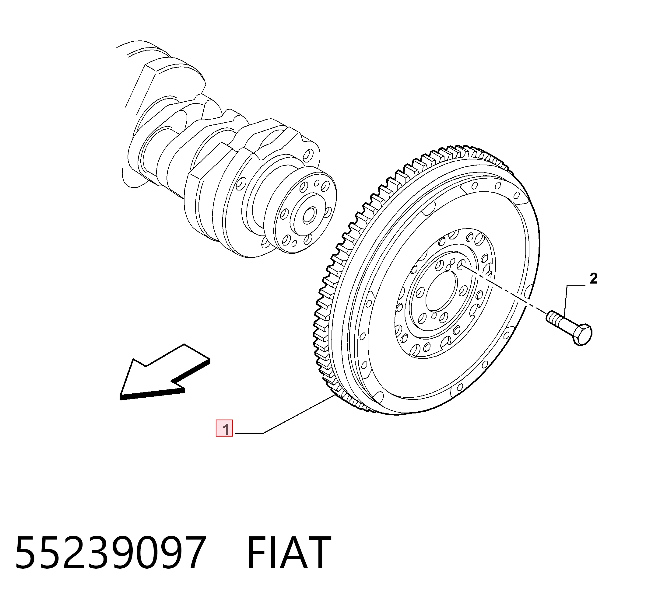  Маховик Fiat Doblo 2