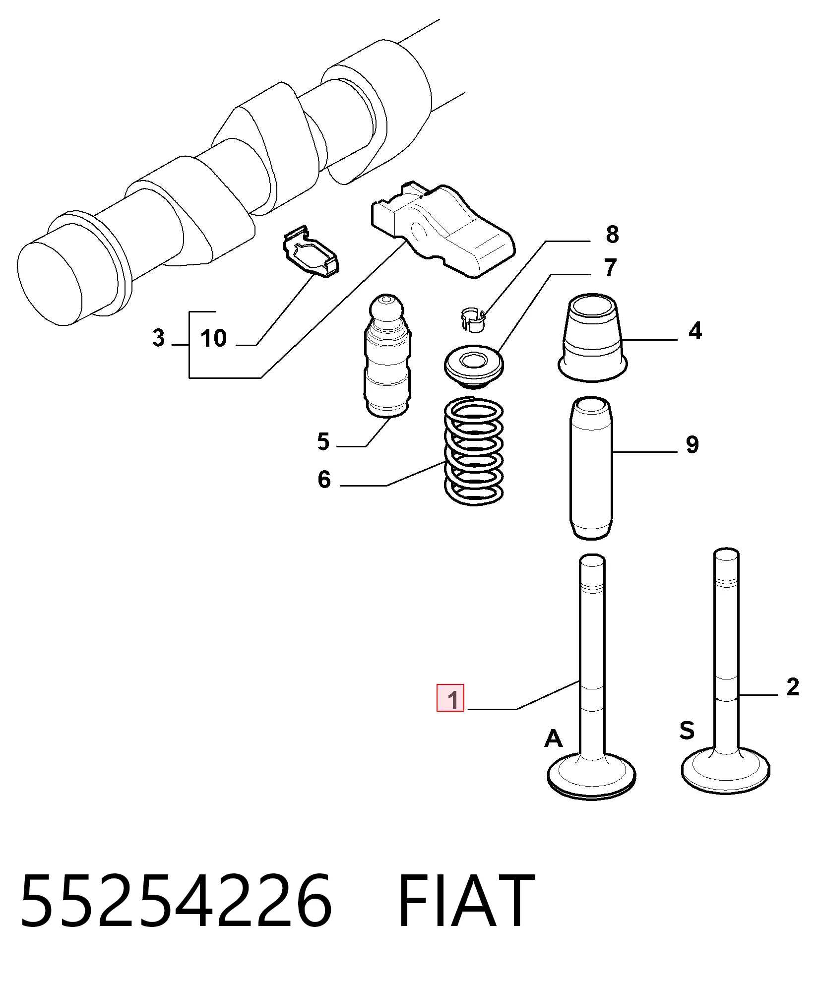 6590SCR Freccia Впускной клапан