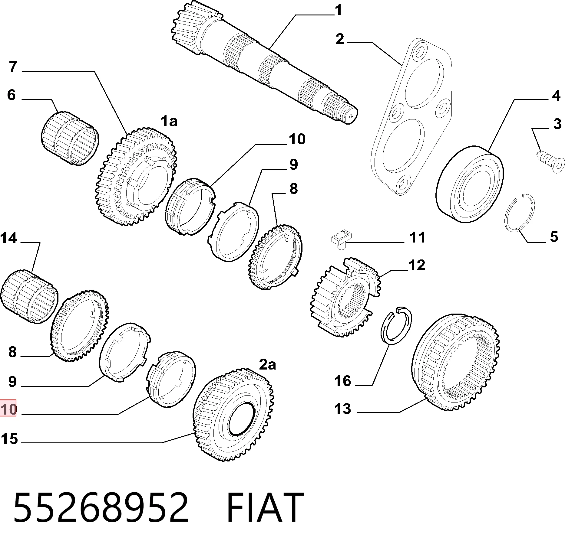 46742953 Chrysler Синхронизатор 1/2-й передачи