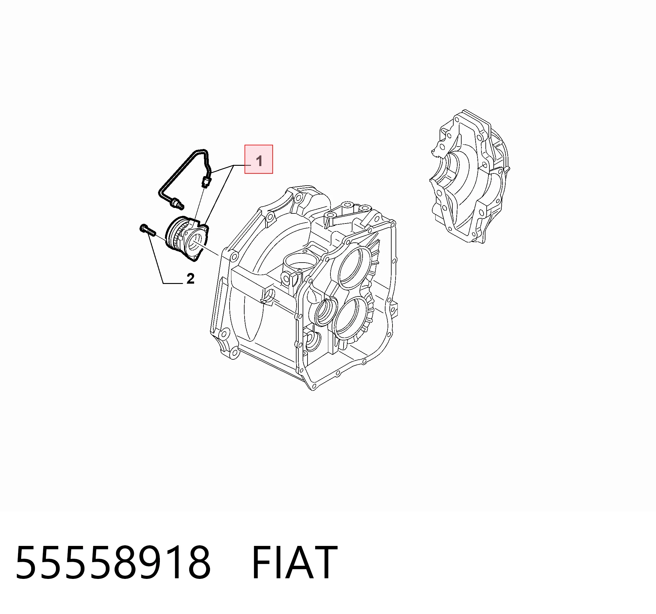 55558918 Fiat/Alfa/Lancia Цилиндр сцепления рабочий в сборе с выжимным подшипником
