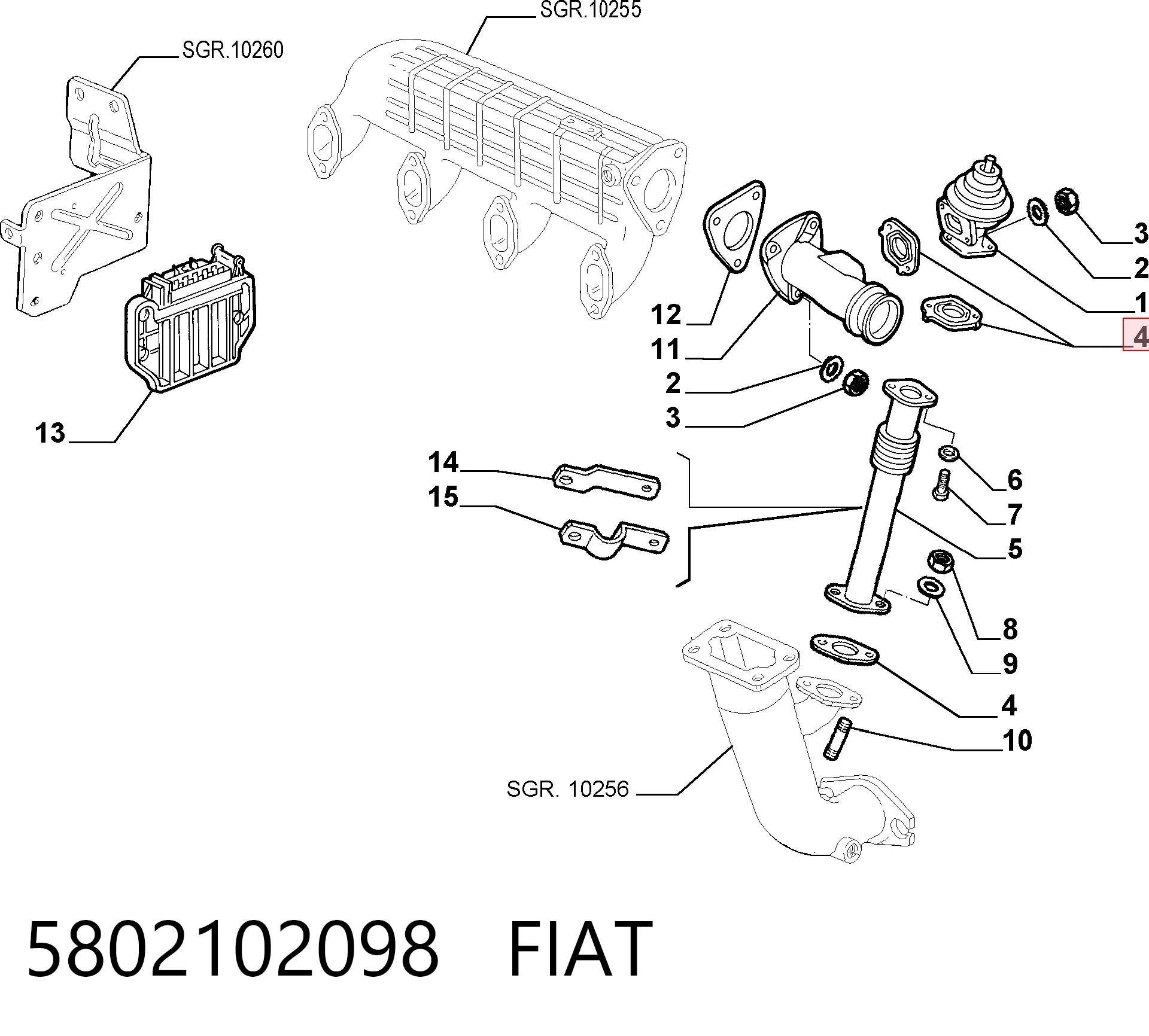 Прокладка EGR-клапана рециркуляции 504341194 Iveco