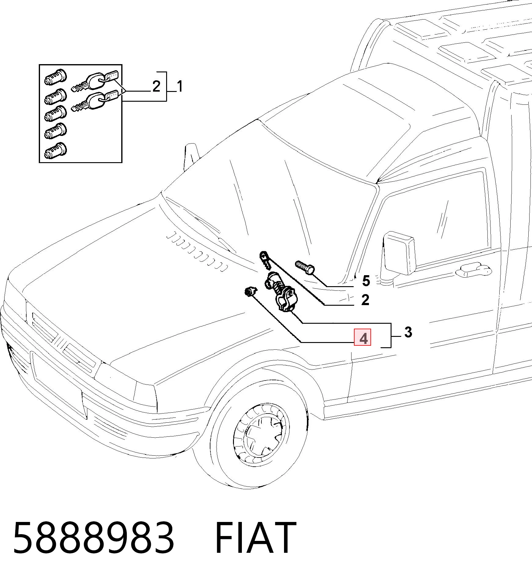 Замок зажигания, контактная группа Fiat Uno хэтчбек (146A) (1983 - 1996) цена, от 17.54 USD