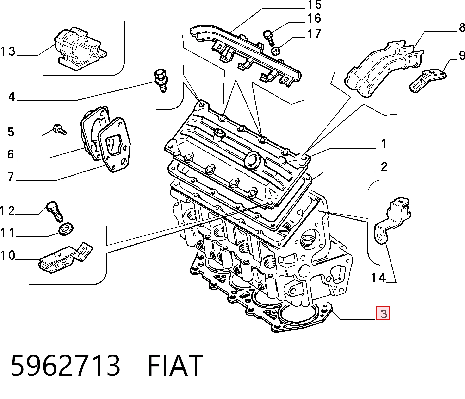  Прокладка ГБЦ Fiat Fiorino 