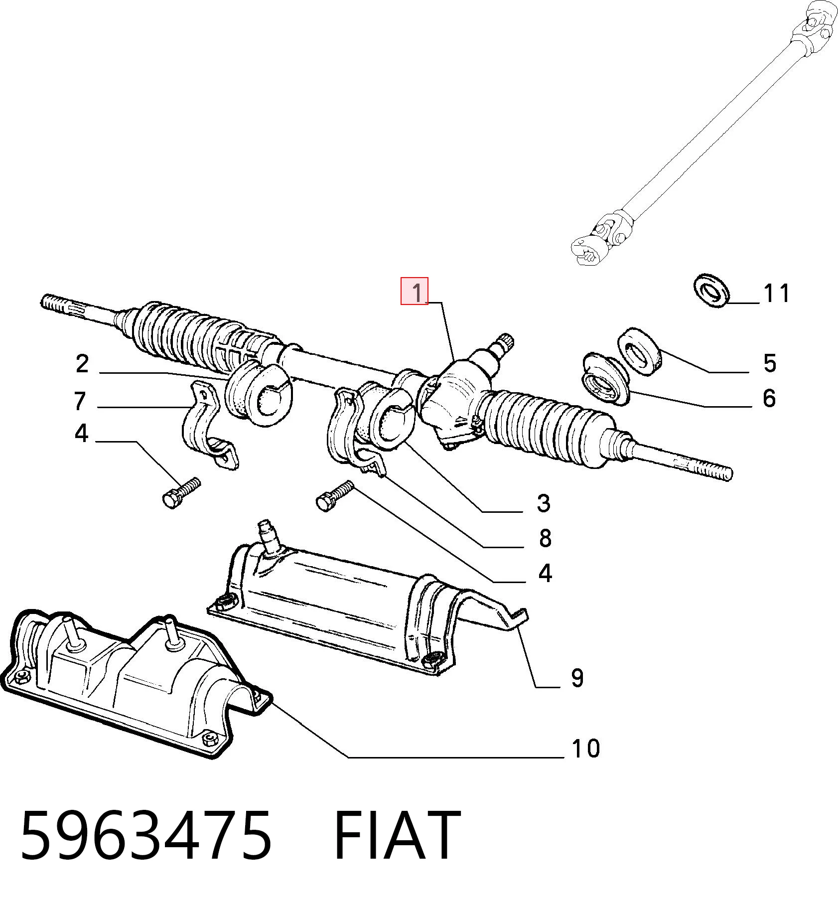 5963475 Fiat/Alfa/Lancia Управление рулевое в сборе
