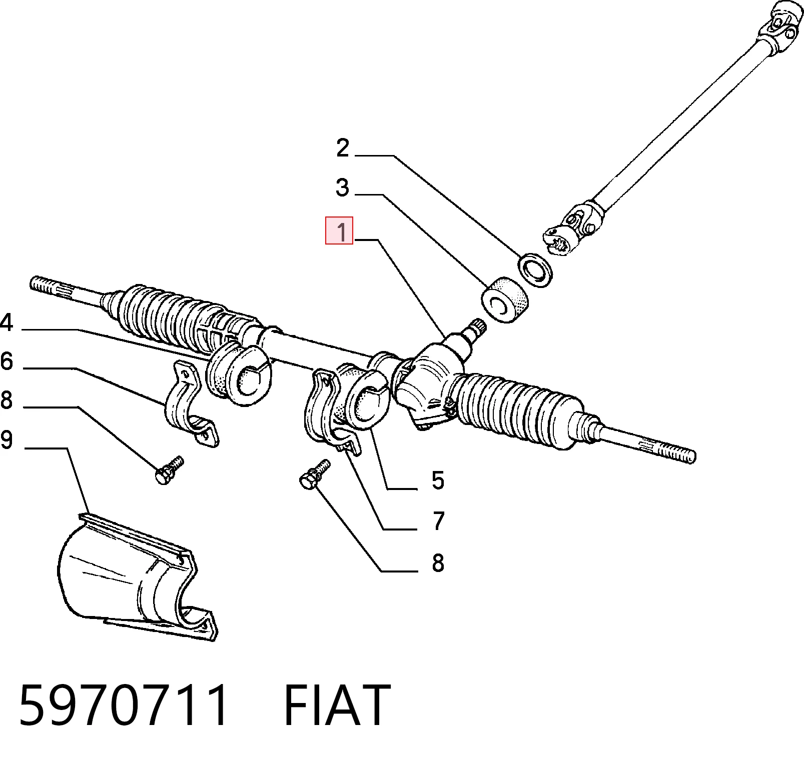 5970711 Fiat/Alfa/Lancia Управление рулевое в сборе