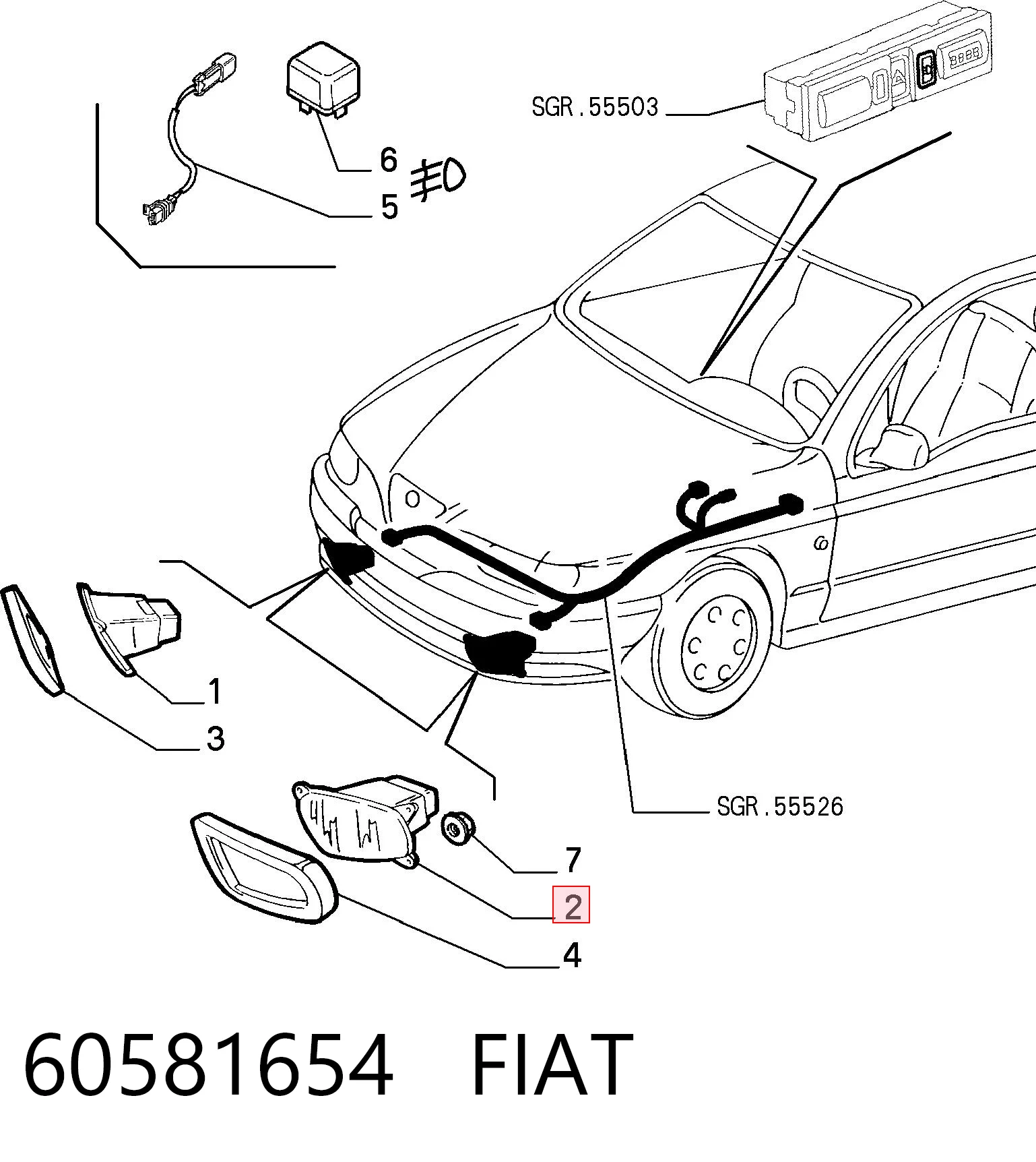 Противотуманная фара левая на Alfa Romeo 146  930