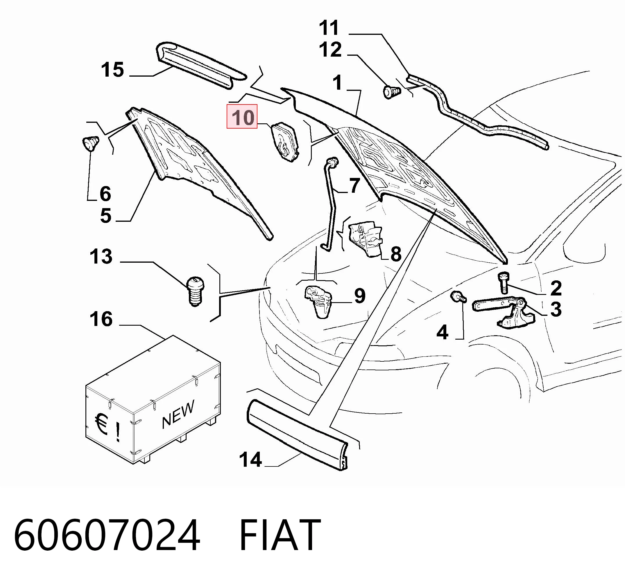 Фиксатор упора капота Chrysler 82467481 цена, от 1.30 USD