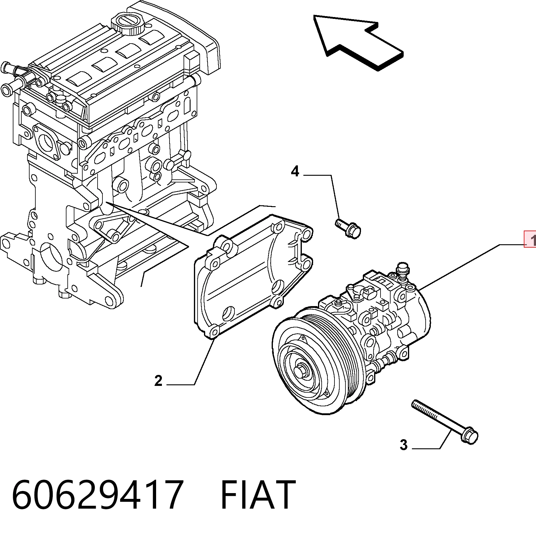60629417 Fiat/Alfa/Lancia Компрессор хладагента