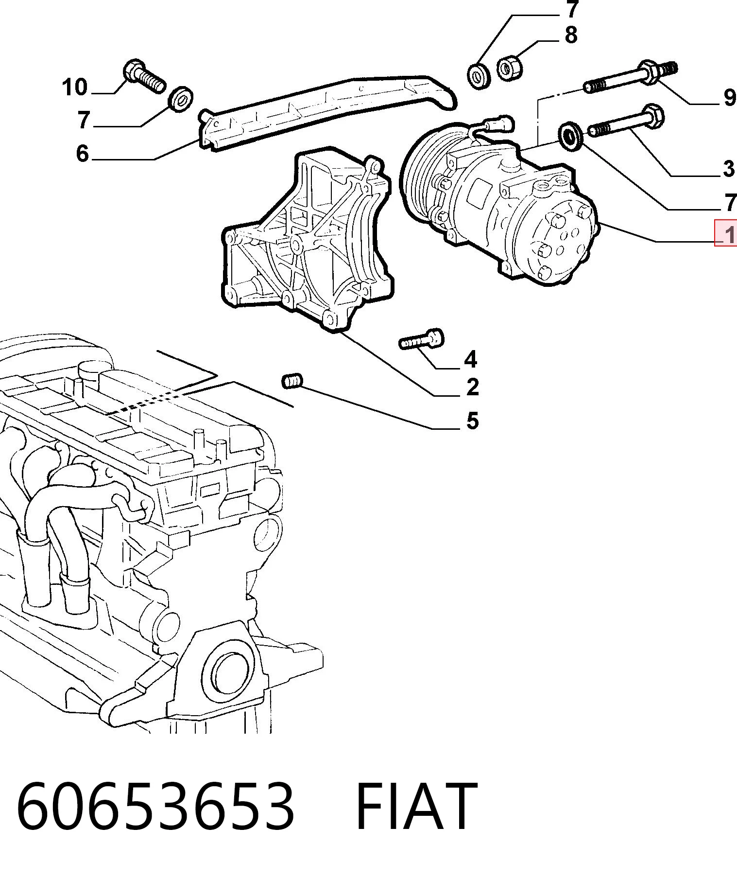 Компрессор системы кондиционирования Alfa Romeo 156 седан (932) (1997 - 2005) цена, от 287.85 USD