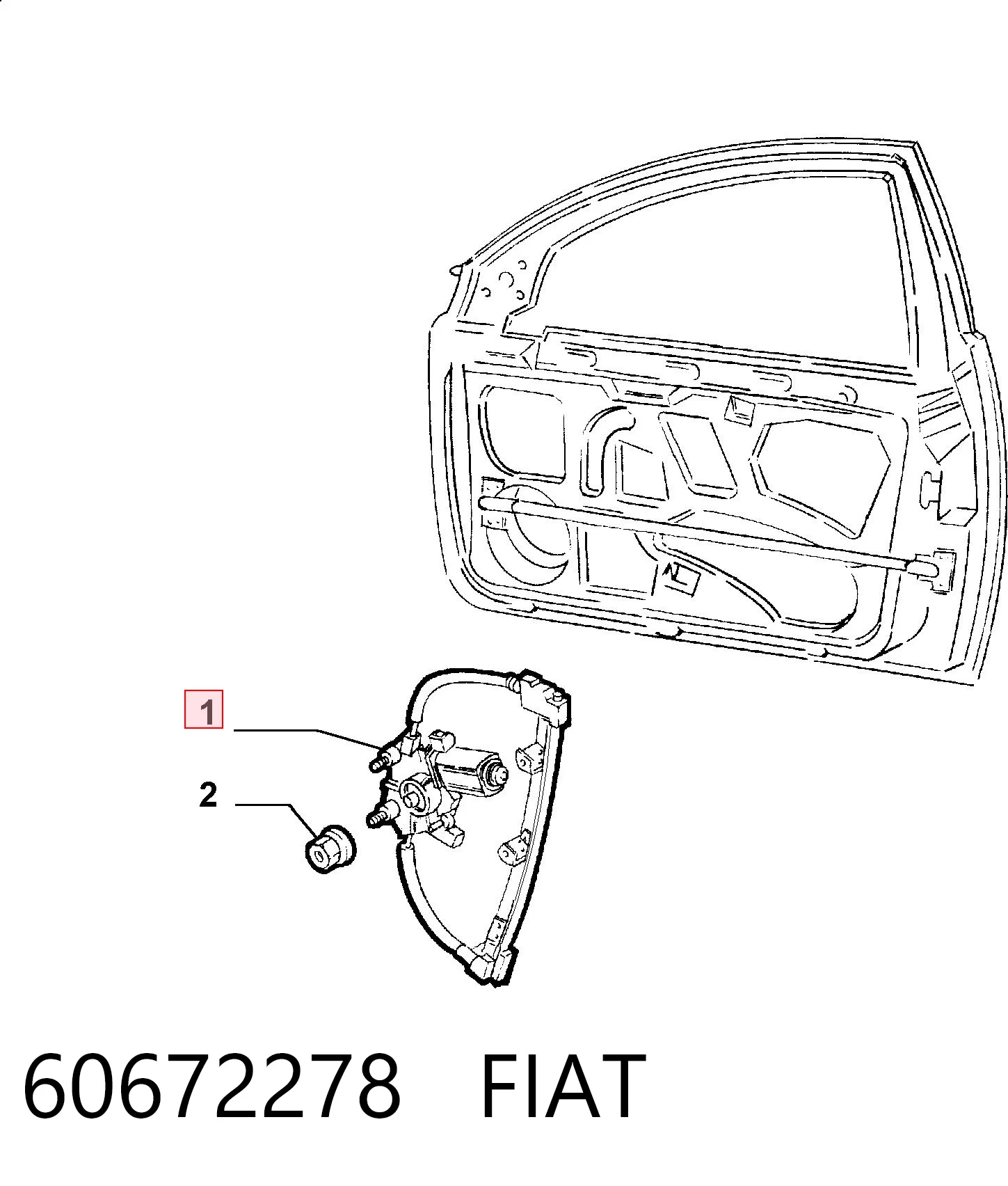 Механизм стеклоподъемника передней левой двери на Alfa Romeo 156  932