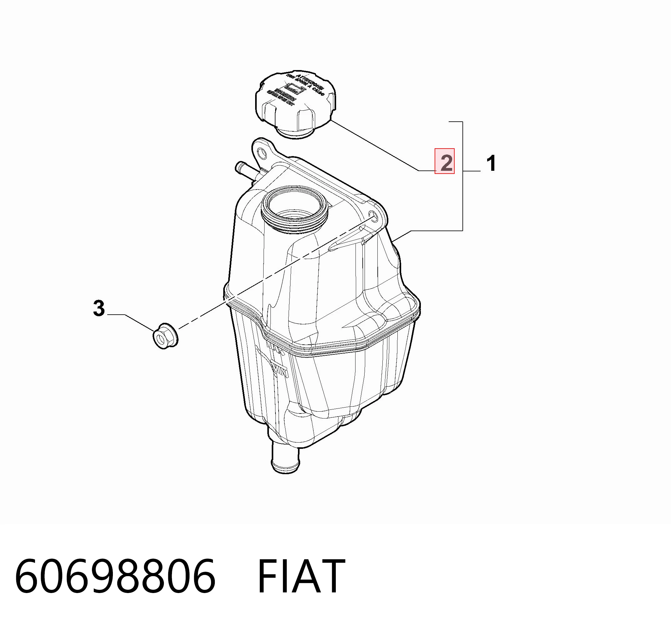60698806 Fiat/Alfa/Lancia Крышка бачка
