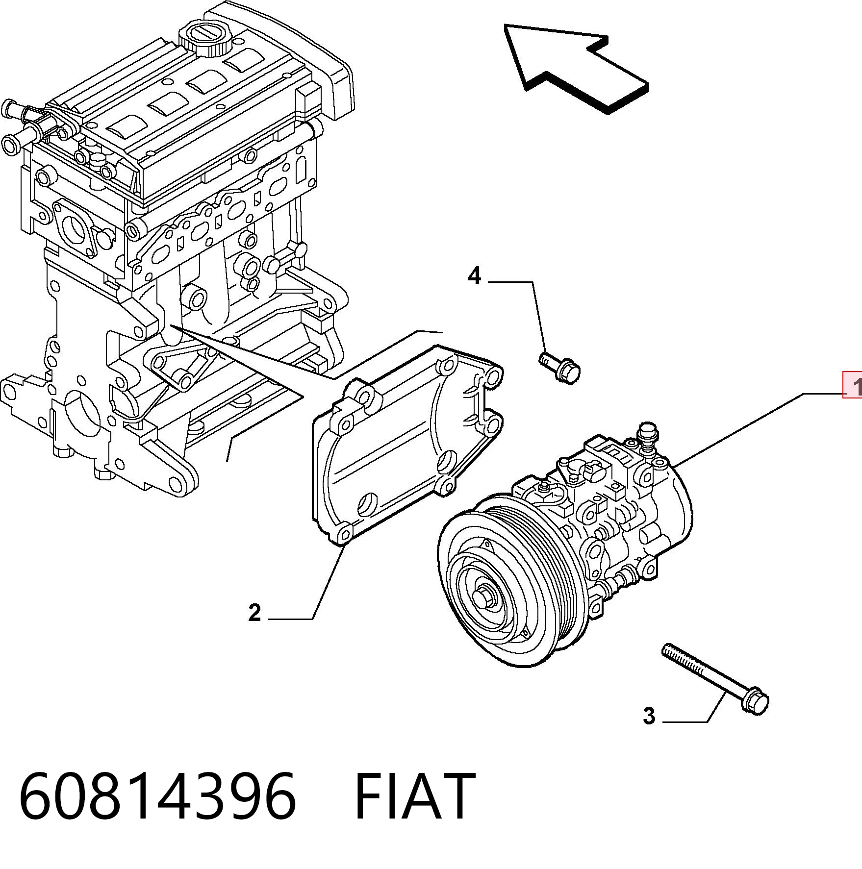60814396 Fiat/Alfa/Lancia Компрессор хладагента
