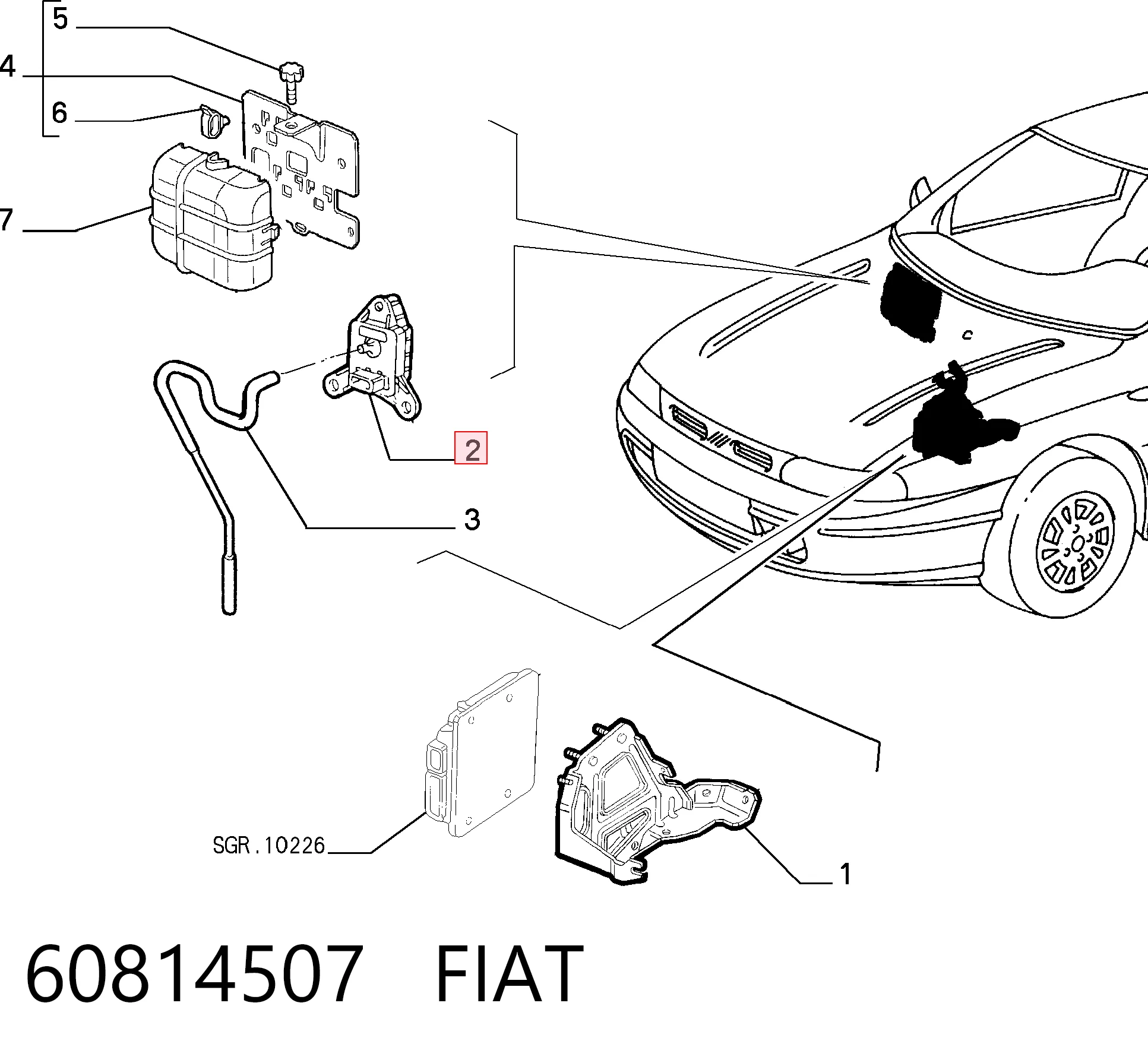 60814507 Fiat/Alfa/Lancia Датчик давления воздуха