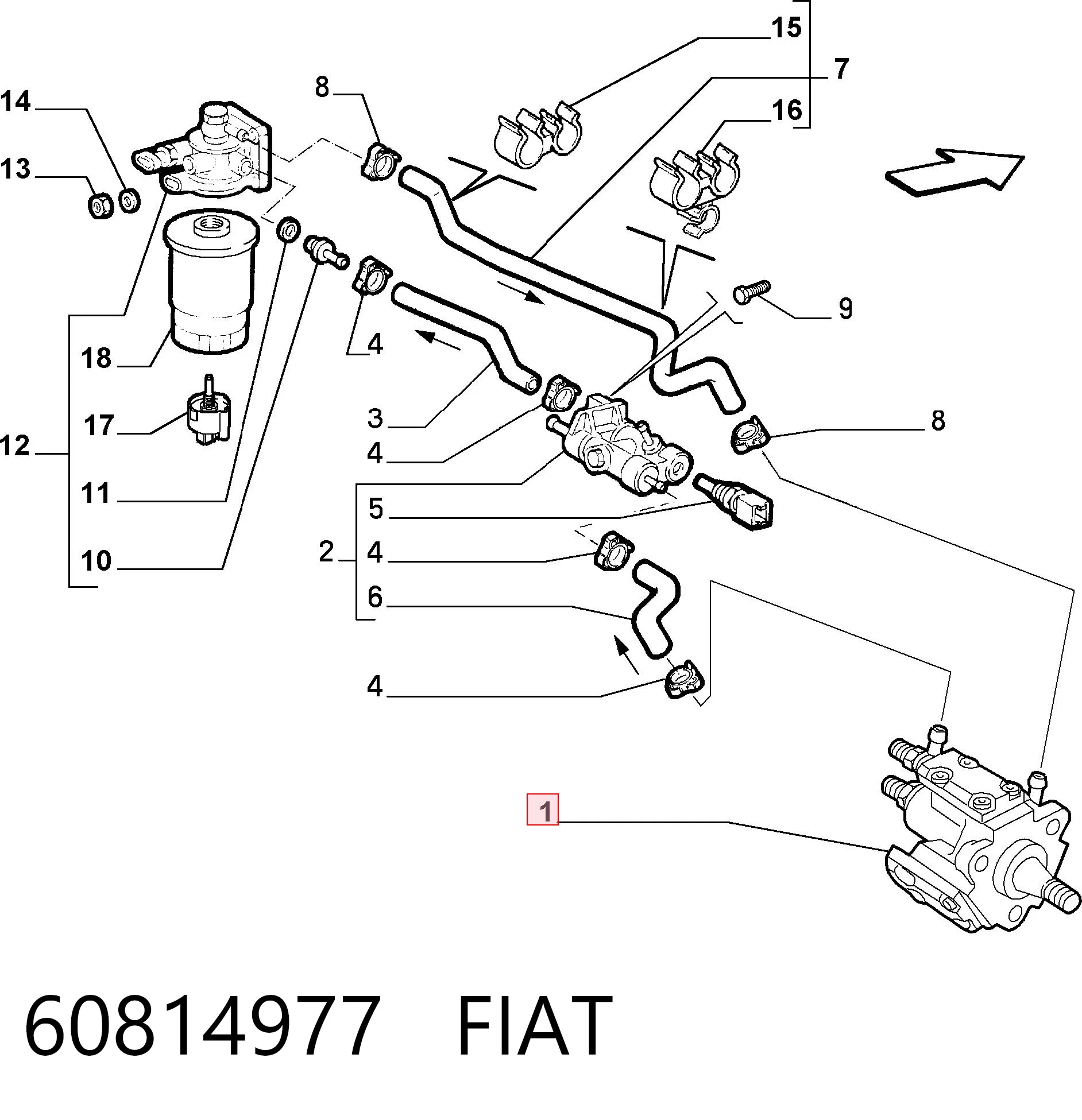 60814977 Fiat/Alfa/Lancia Насос топливный высокого давления (ТНВД)