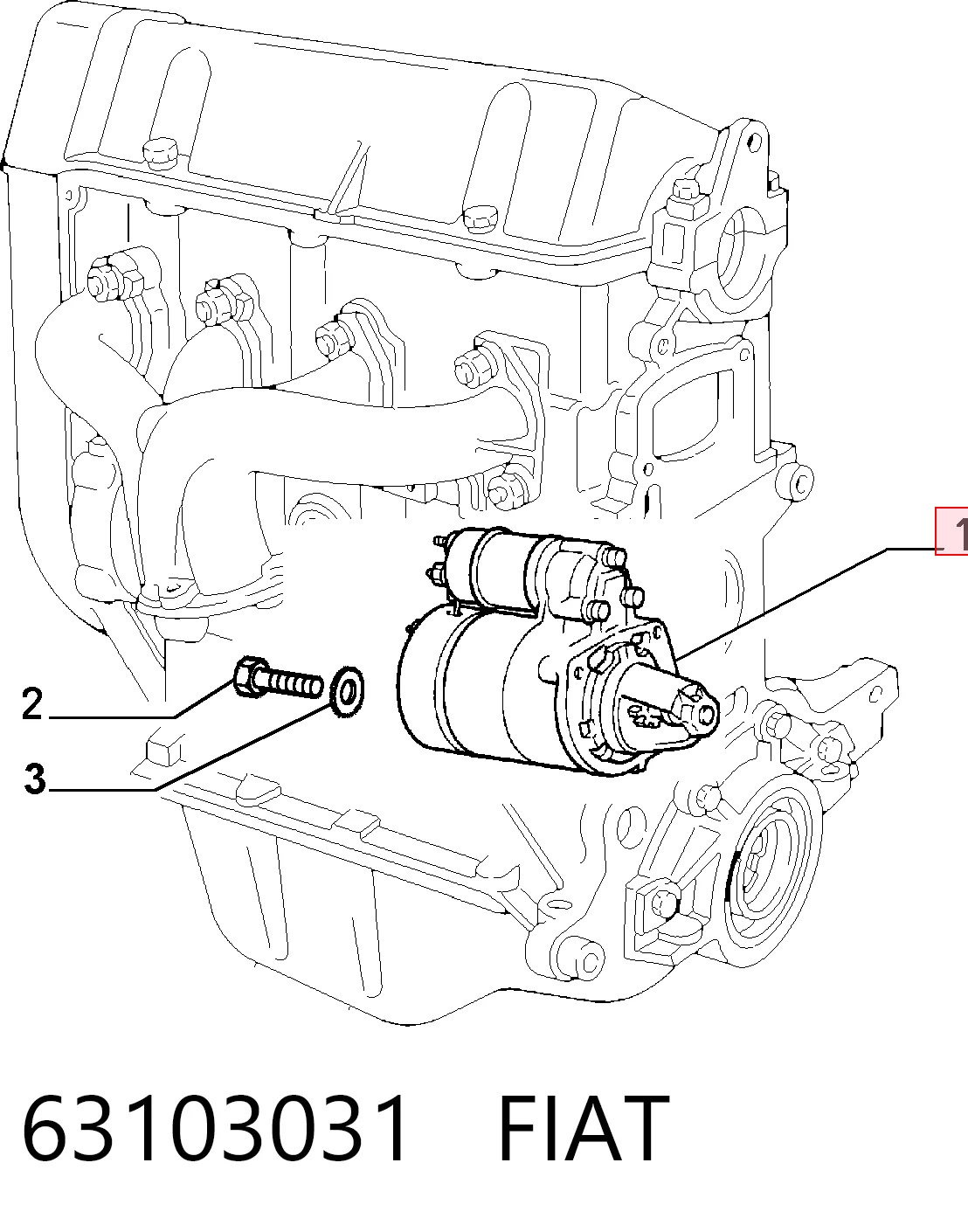 Стартер FIAT 63103031